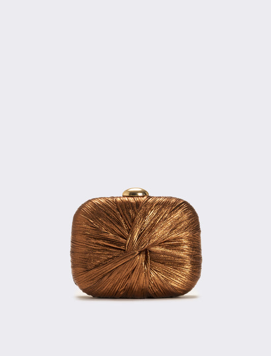 Borsa rigida con nodo laminata - Bronzo
