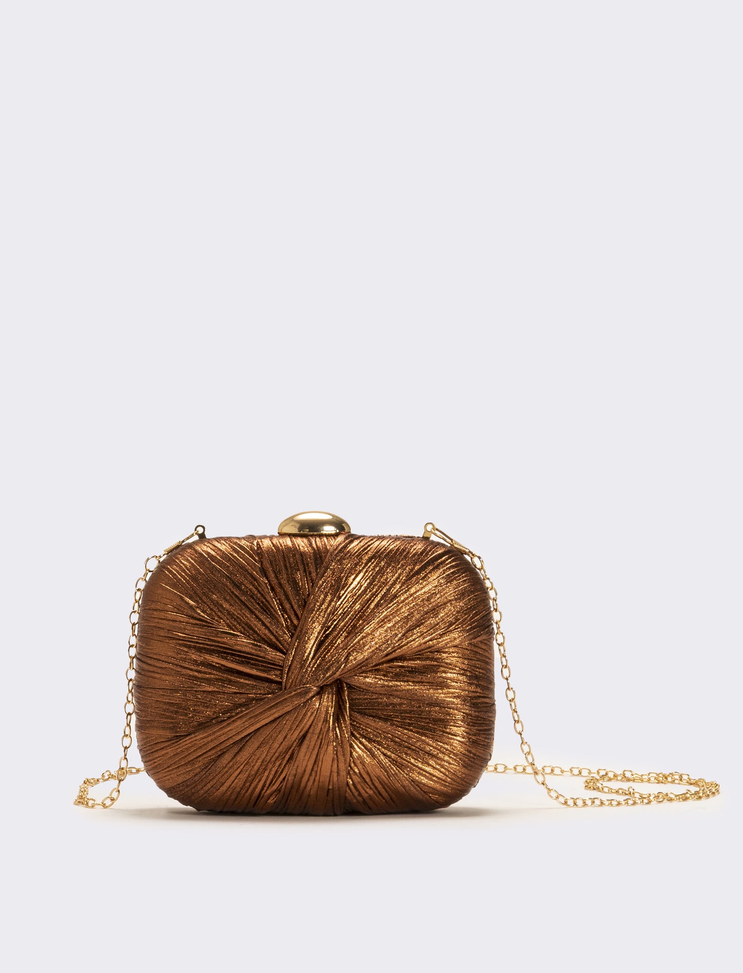 Borsa rigida con nodo laminata - Bronzo