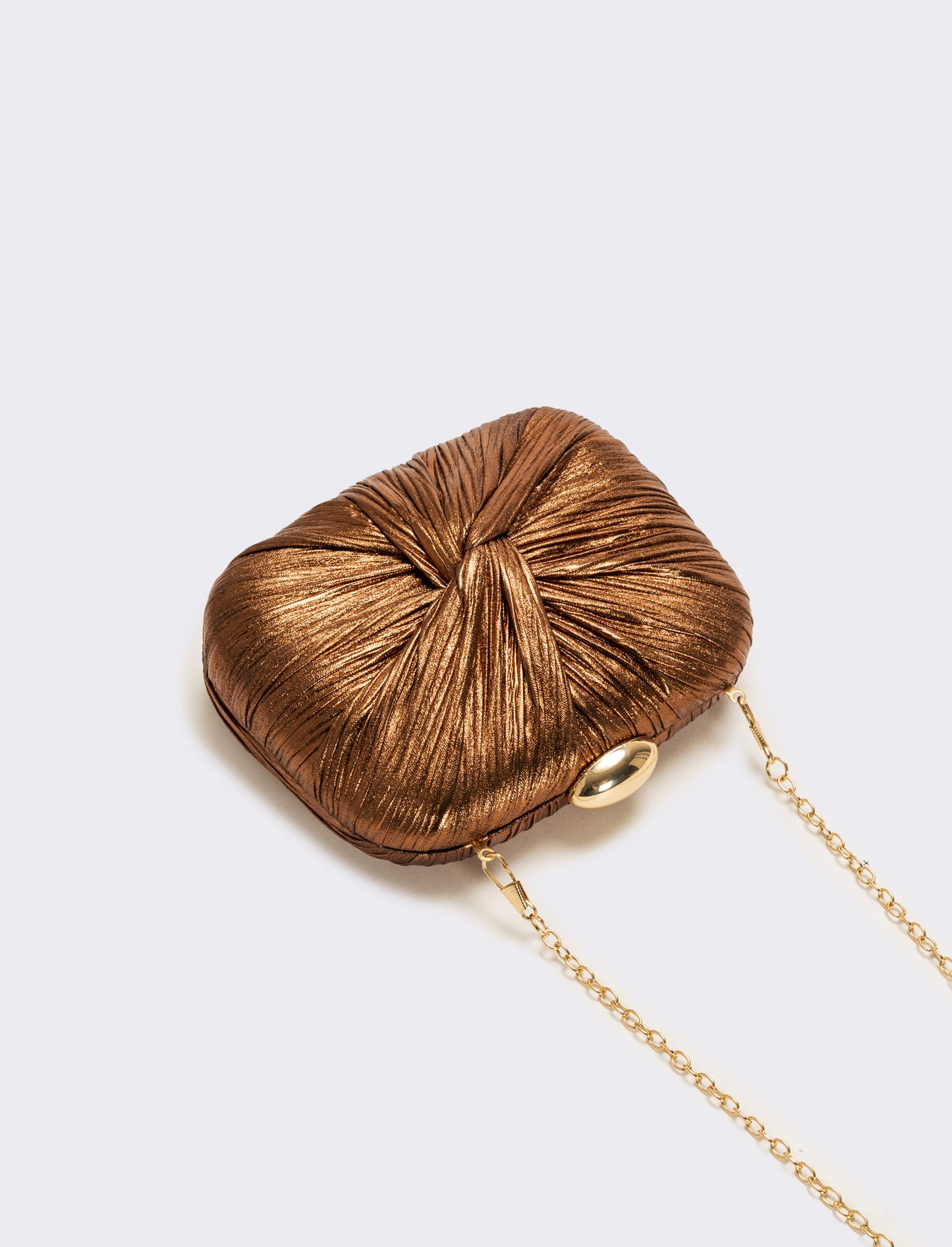 Borsa rigida con nodo laminata - Bronzo