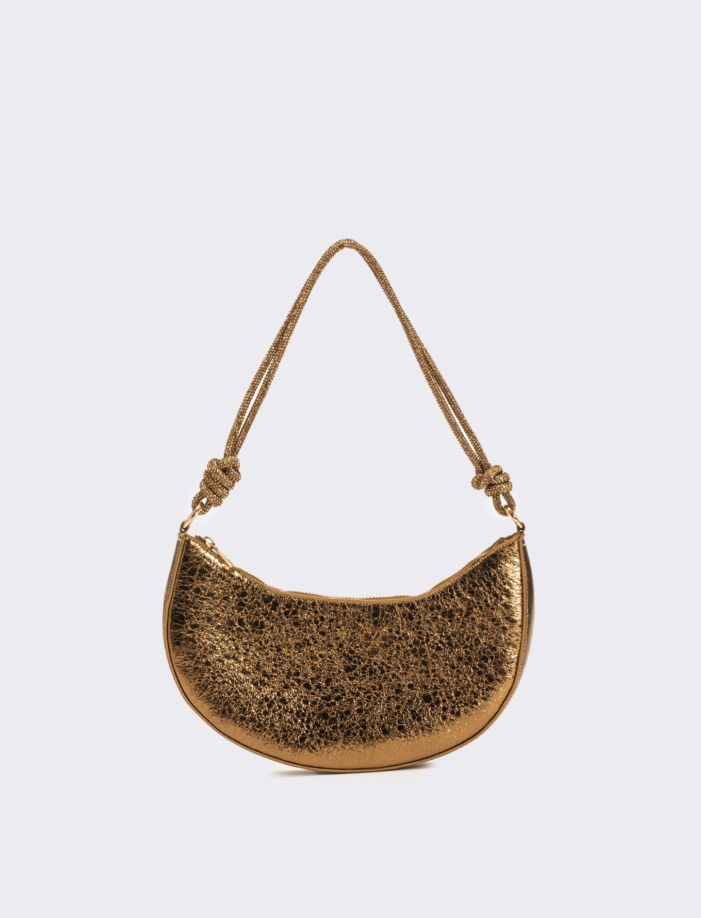 Borsa mezzaluna laminata rigida - Bronzo