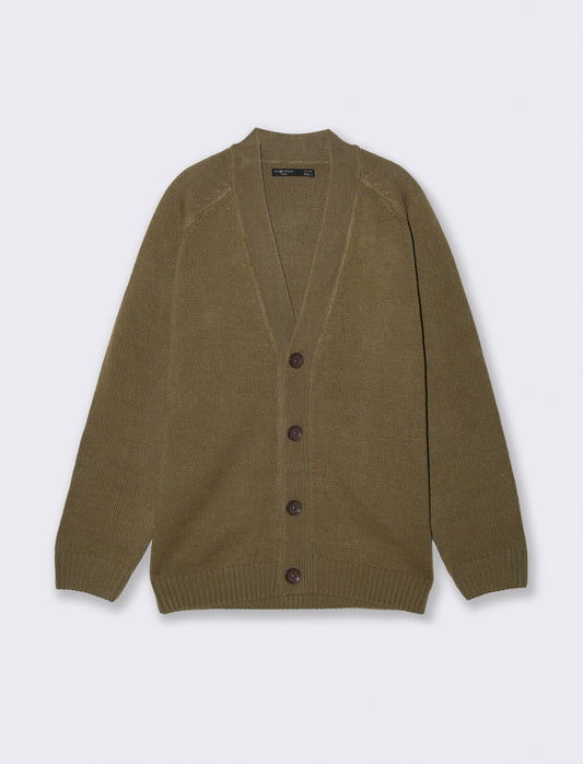 Maglia modello cardigan - Grigio fango