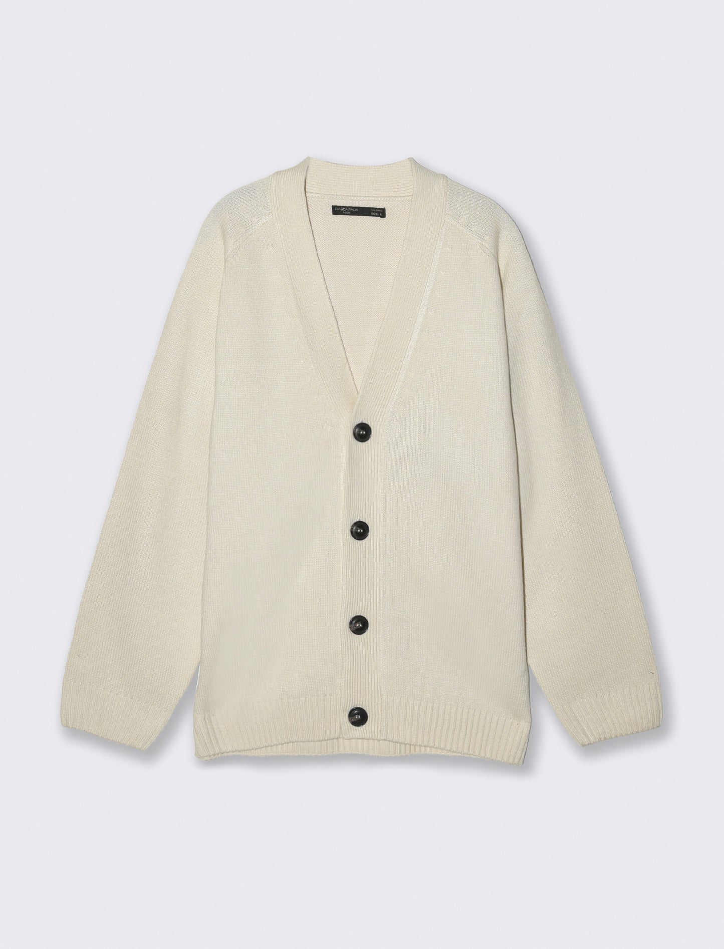 Maglia modello cardigan - Beige ecru