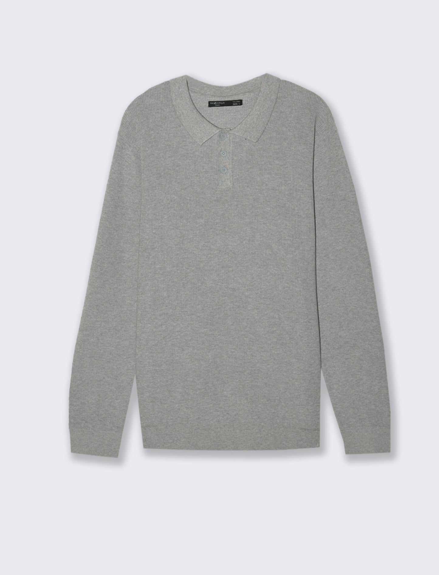 MAGLIA A COSTE MODELLO POLO - Grigio mel.