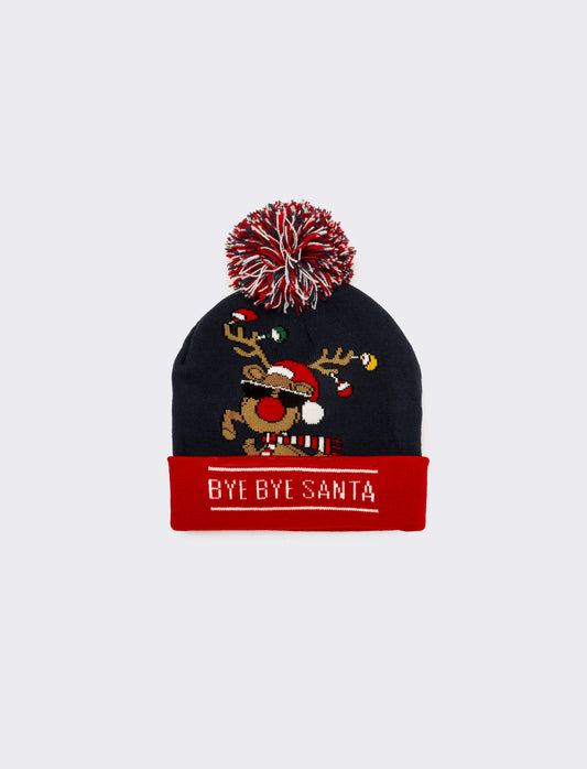 Cappello uomo vari soggetti natalizi - Rosso