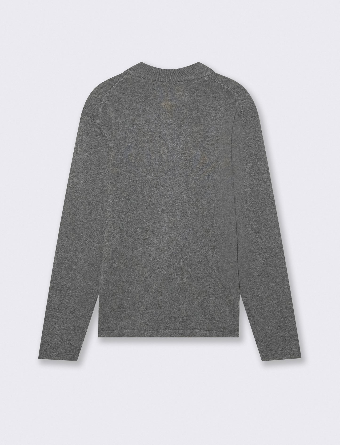 MAGLIA  MODELLO POLO CON CERNIERA - Grigio mel.