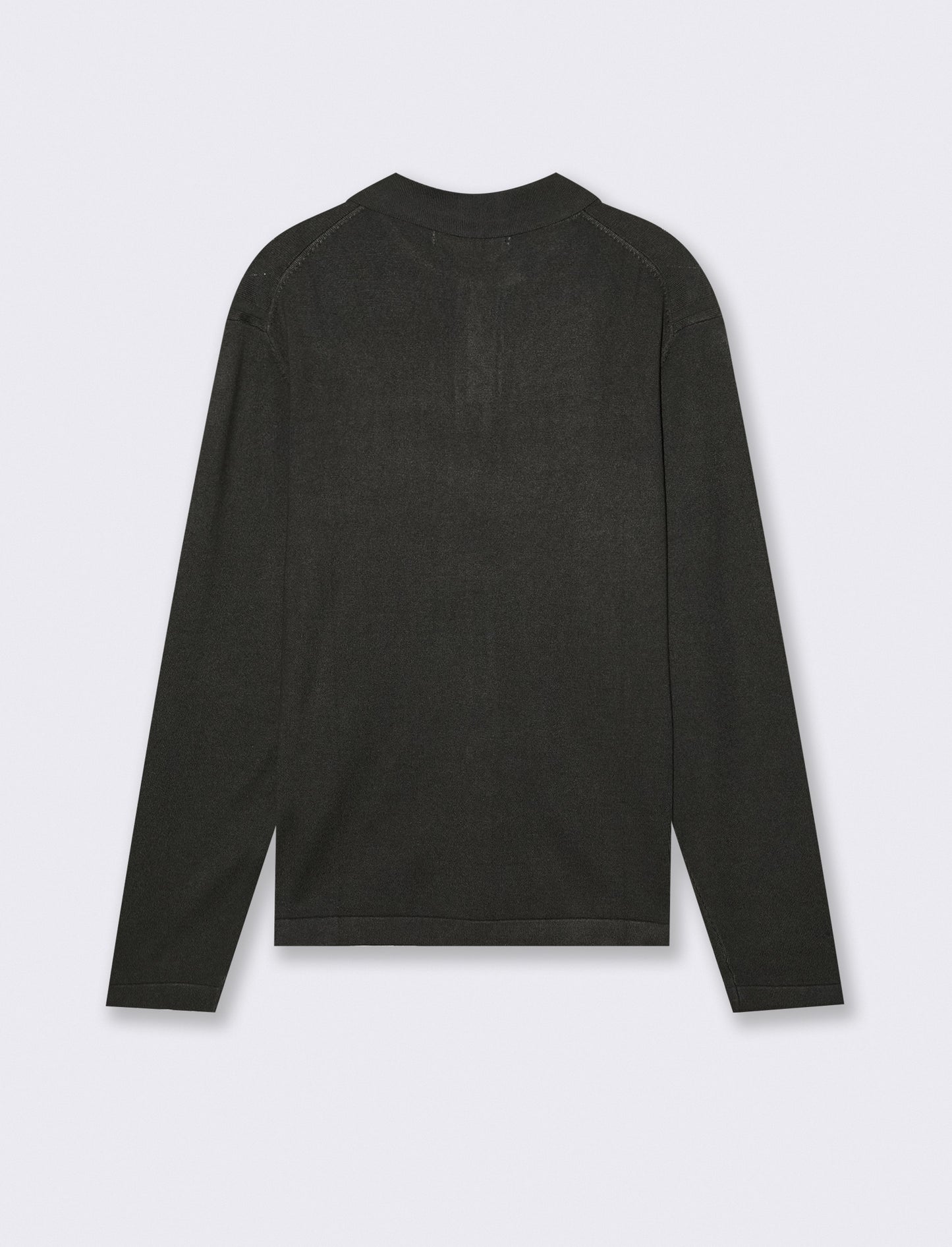 MAGLIA IN MISTO VISCOSA MODELLO POLO - Nero