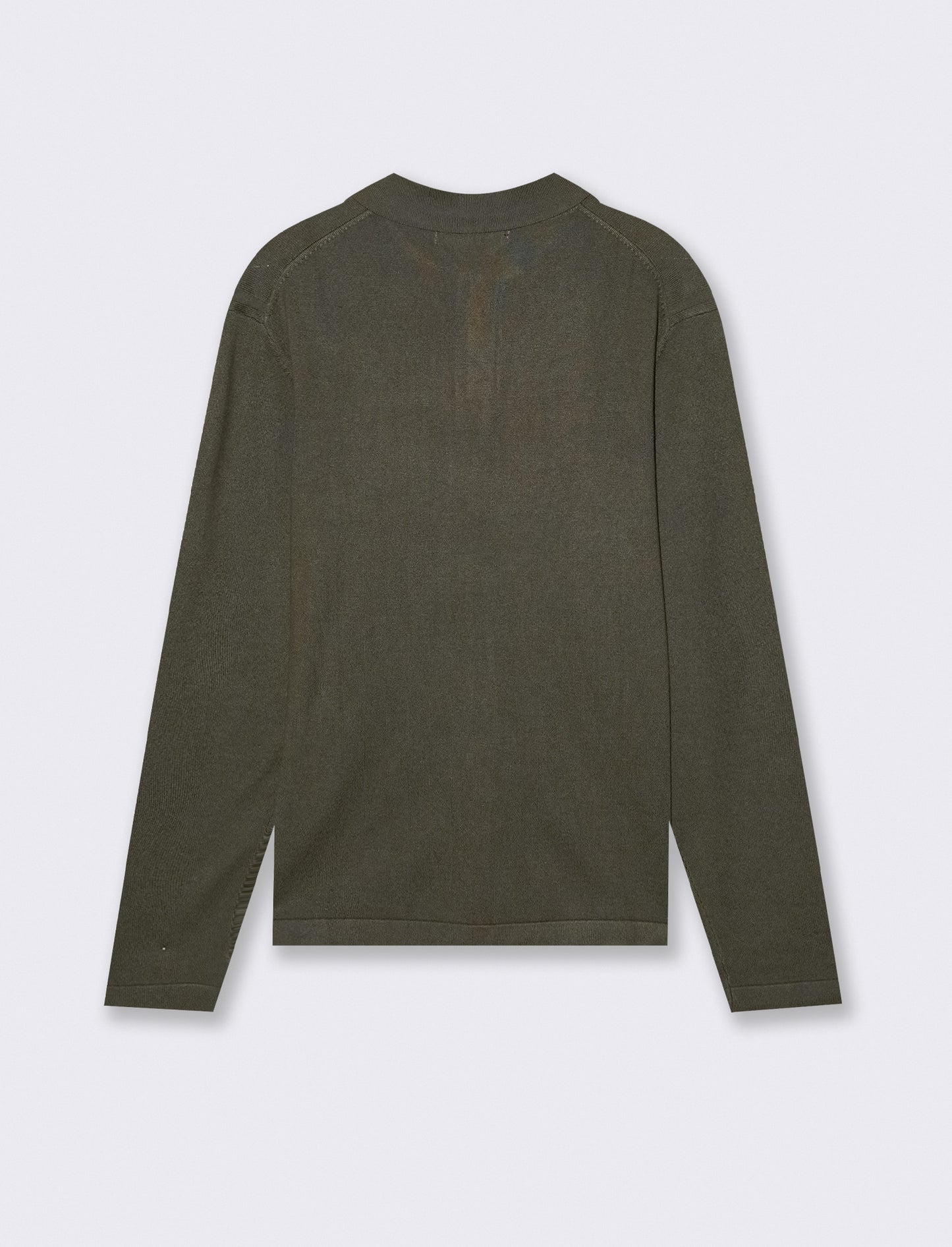 MAGLIA IN MISTO VISCOSA MODELLO POLO - Verde kaki