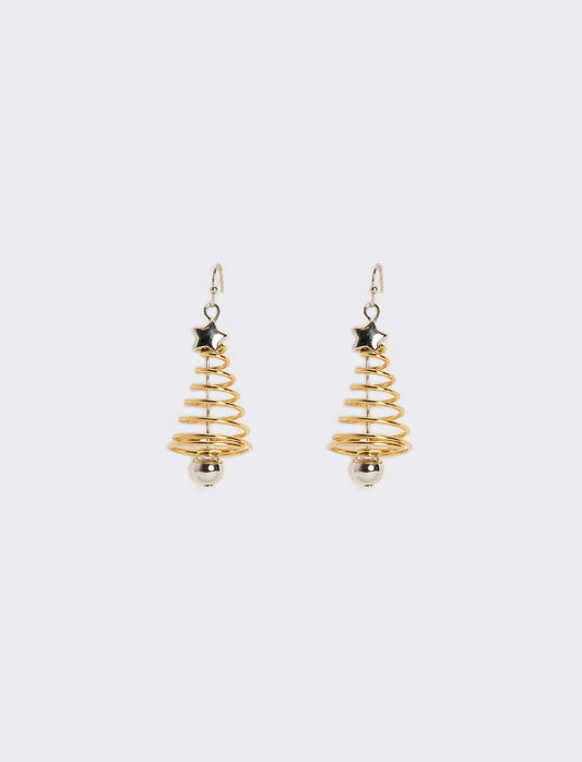 Orecchini donna albero natale spirale - Oro