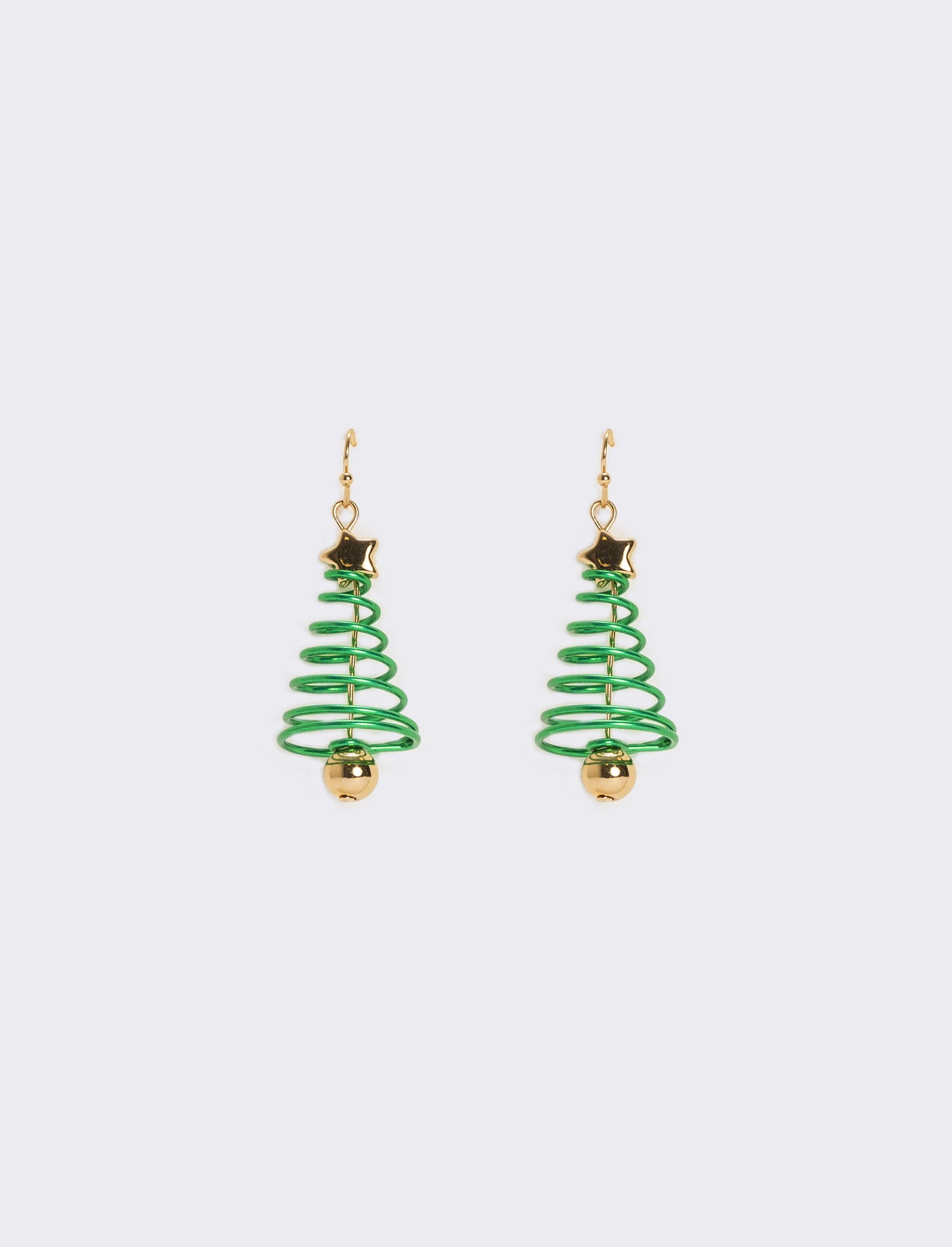 Orecchini donna albero natale spirale - Verde