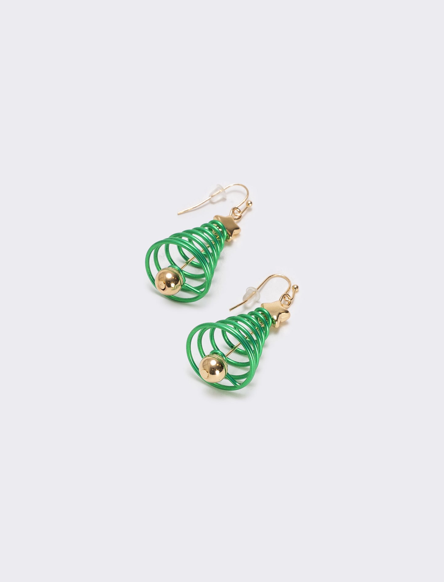 Orecchini donna albero natale spirale - Verde