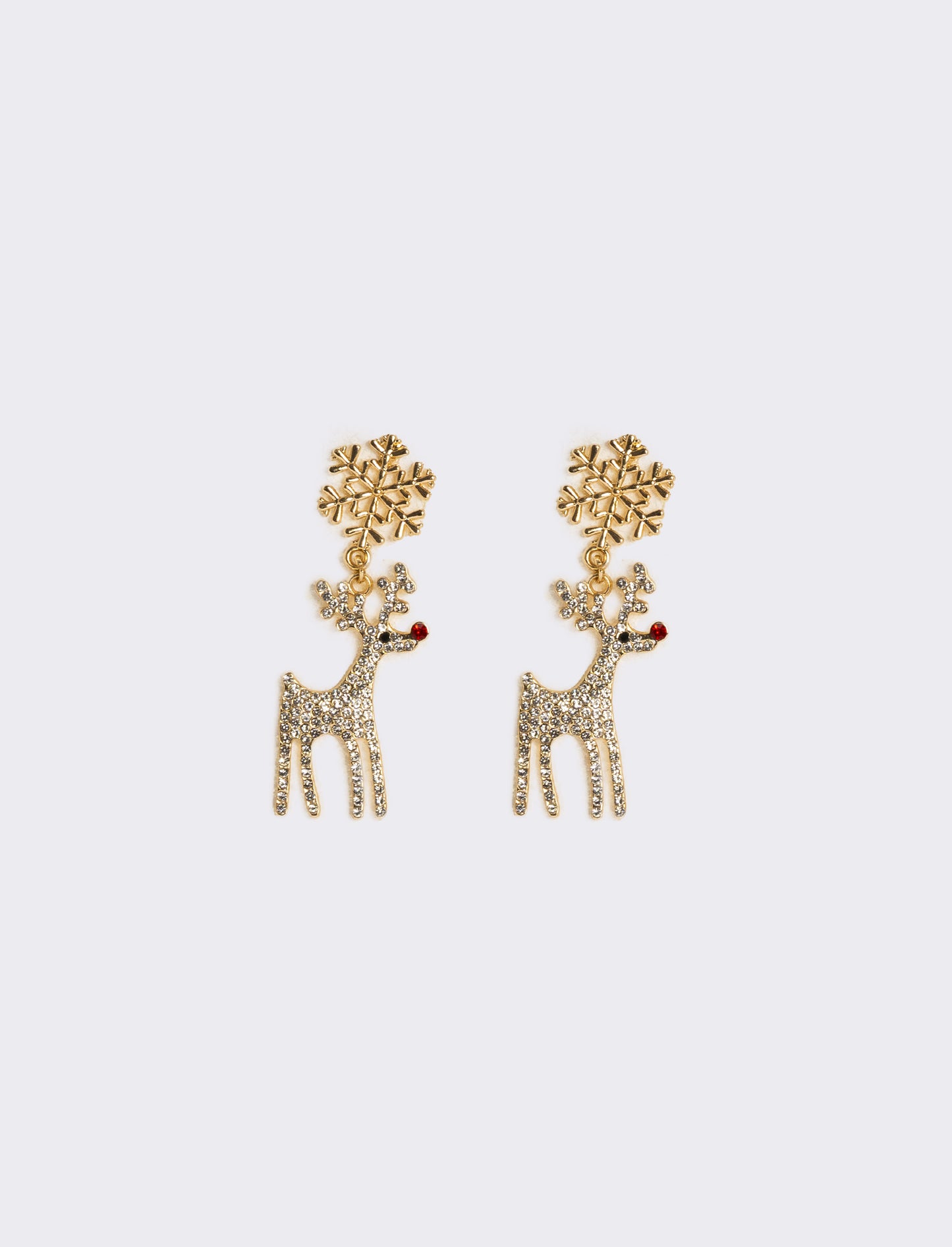 Orecchini donna natale renna ed albero - Oro