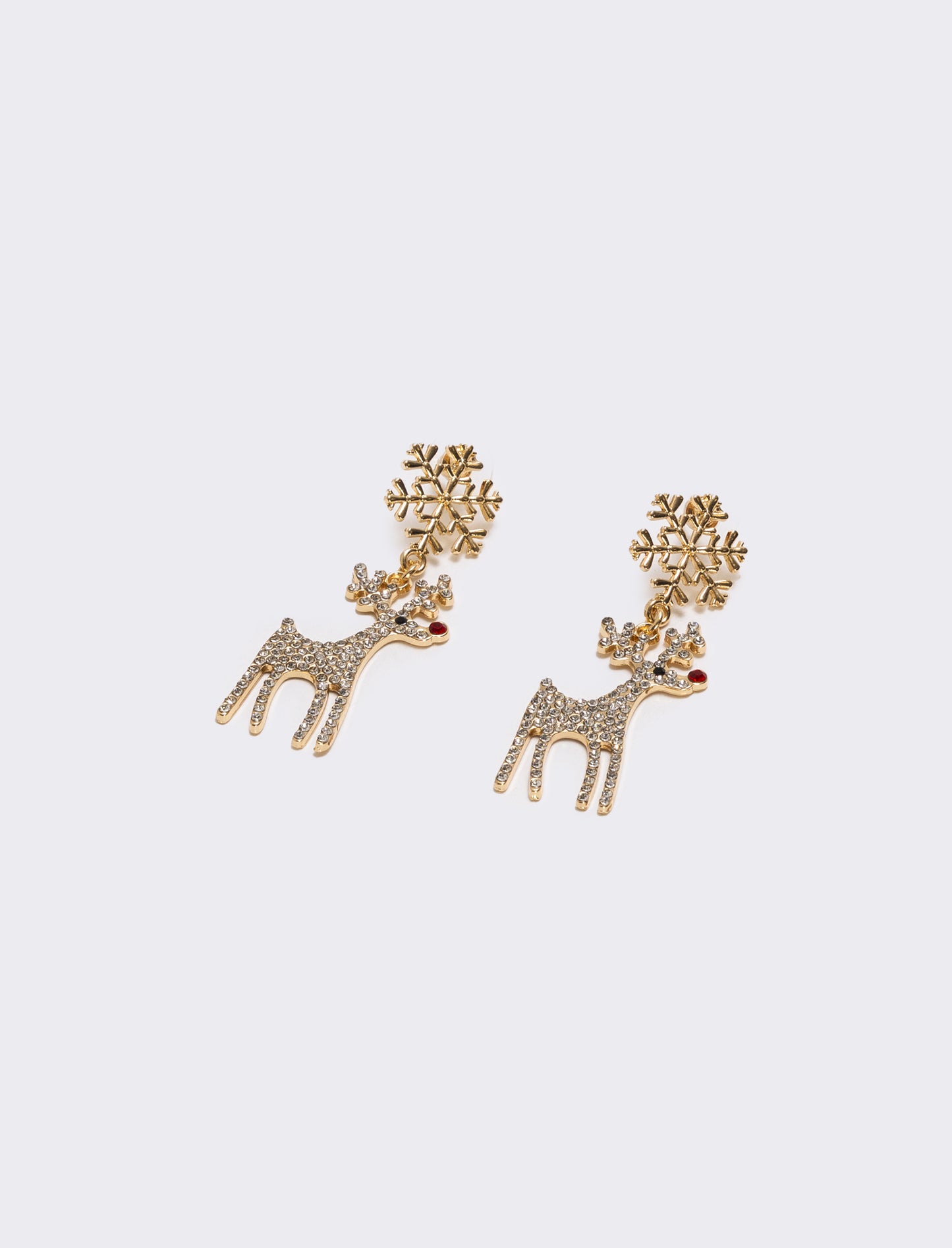 Orecchini donna natale renna ed albero - Oro