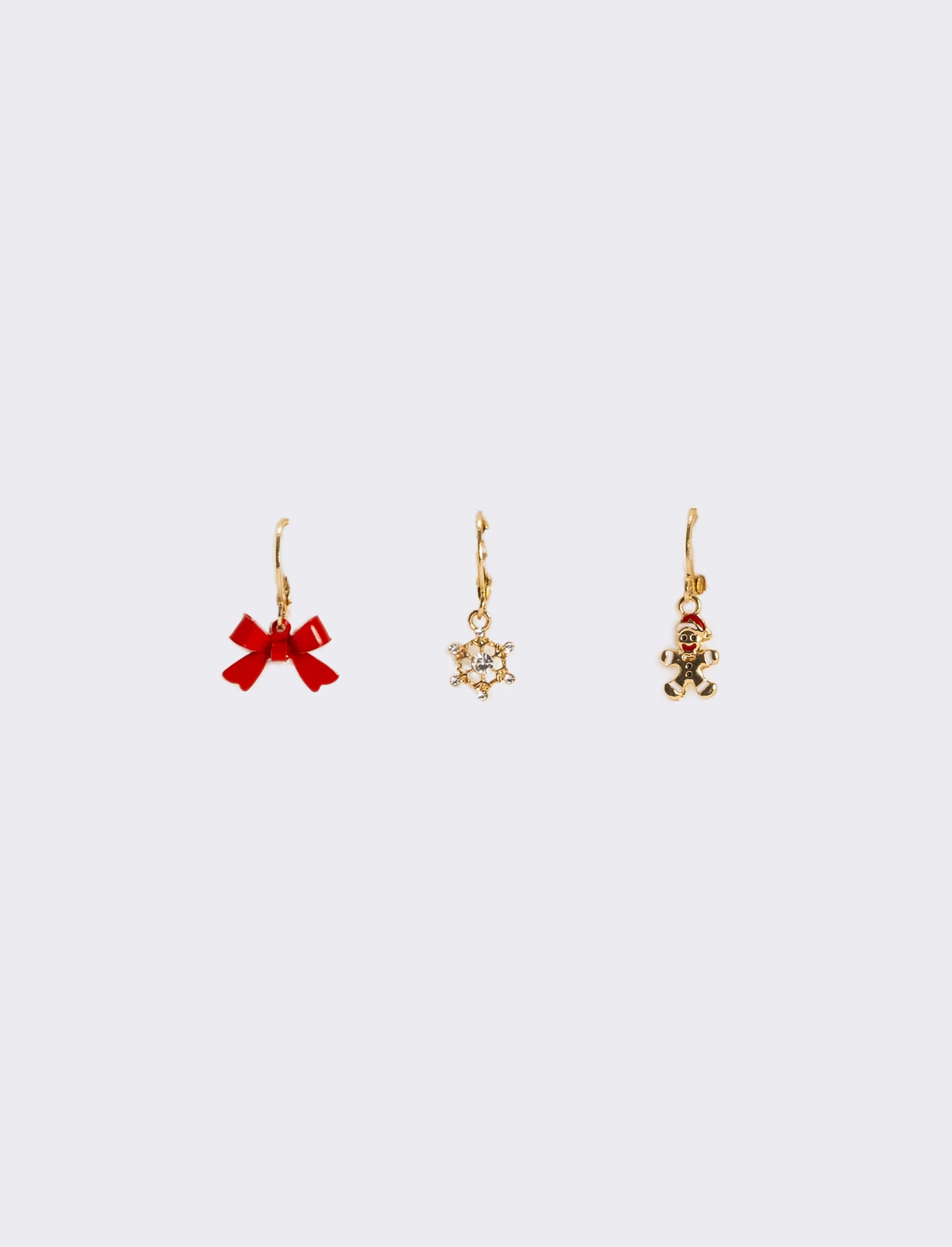 Orecchini donna card 3 paia natale - Rosso