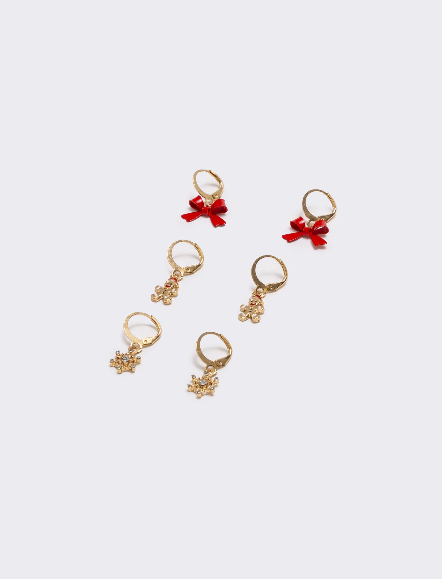 Orecchini donna card 3 paia natale - Rosso