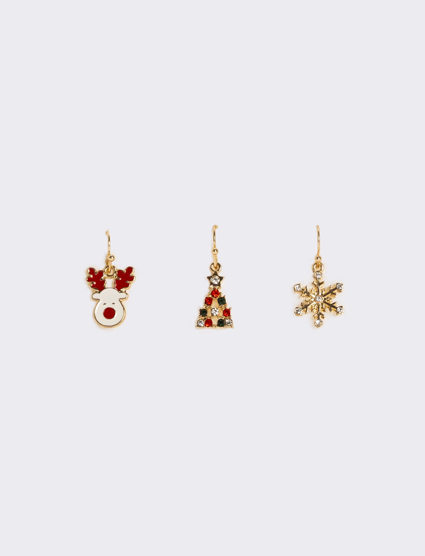 Orecchini donna card 3 paia natale - Multicolore