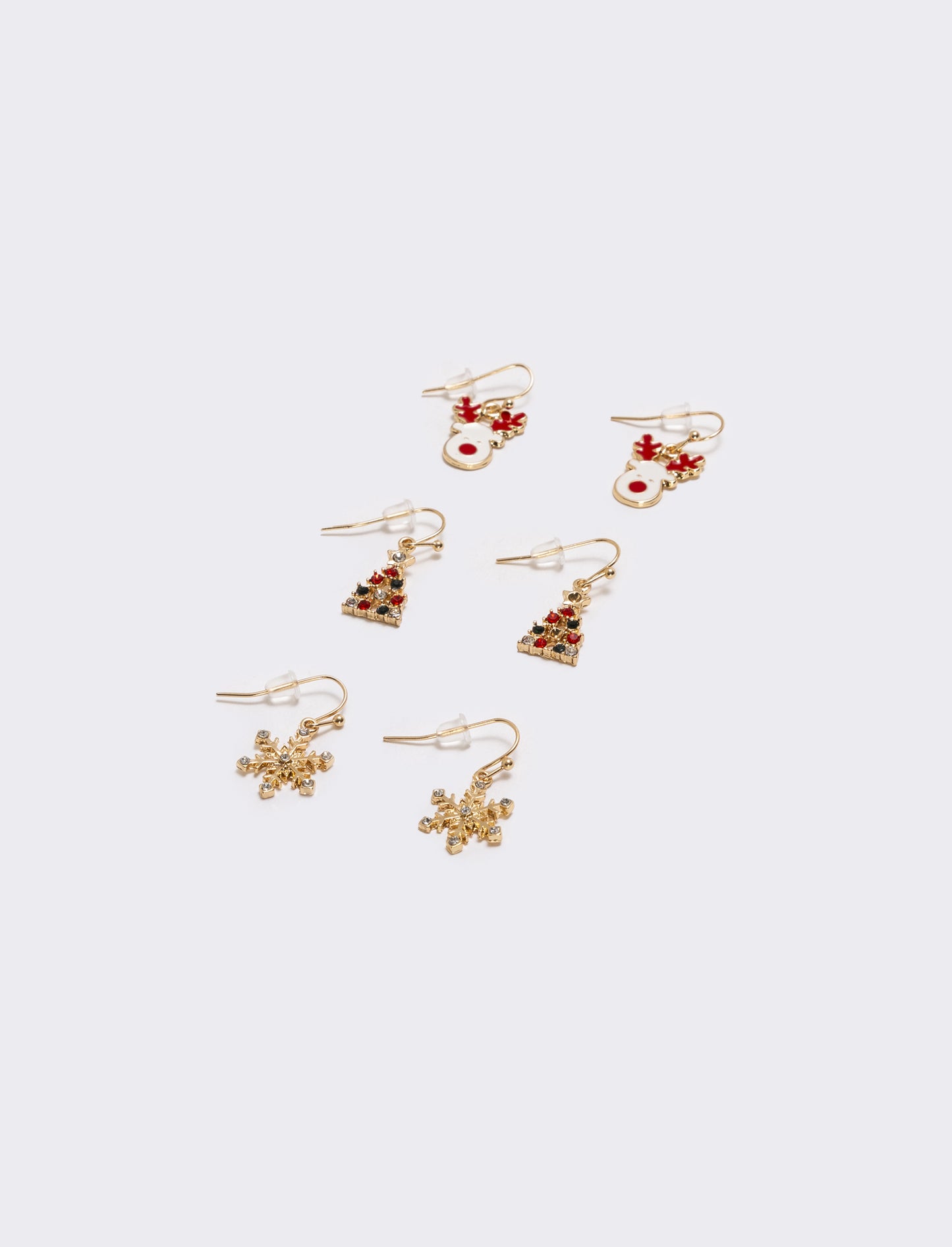 Orecchini donna card 3 paia natale - Multicolore