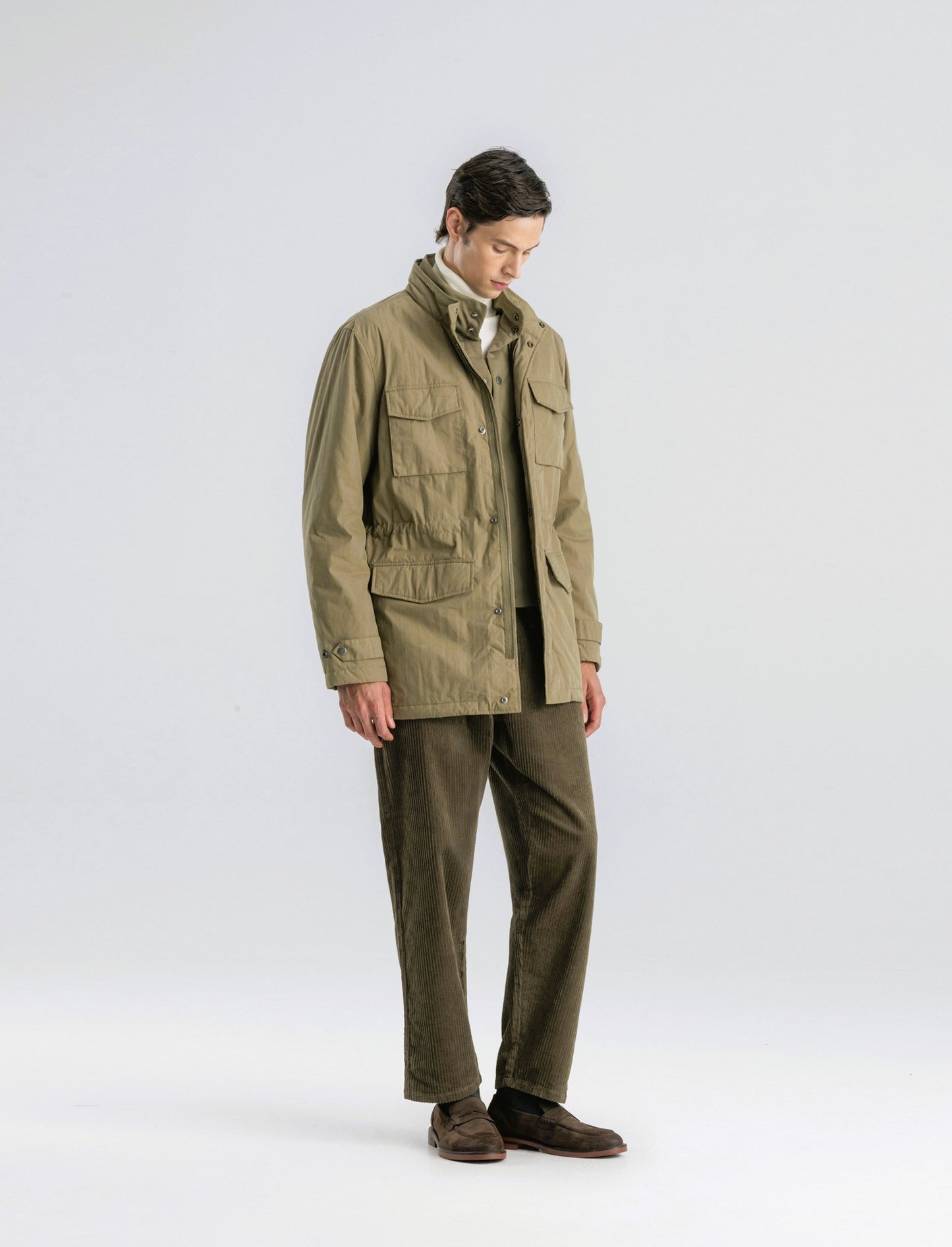 GIACCA SAHARIANA CON GILET INTERNO - Verde oliva