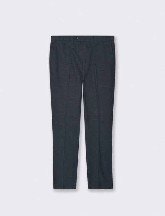 PANTALONI CHINO IN TESSUTO JACQUARD STRETCH - Blu