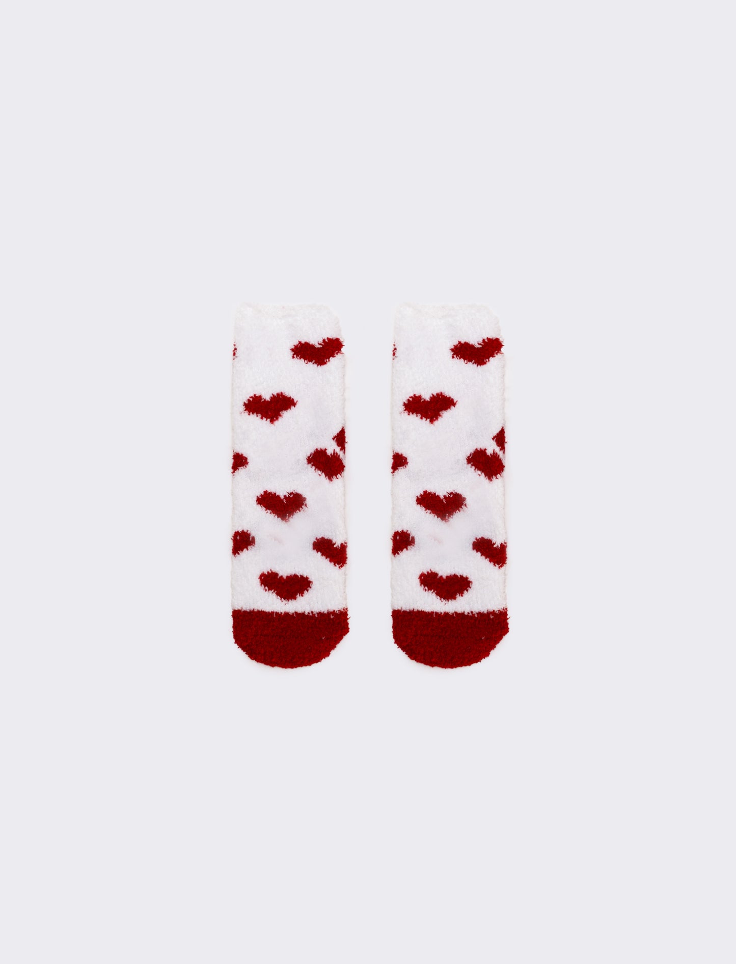 Calzino donna antiscivolo cuori - Rosso