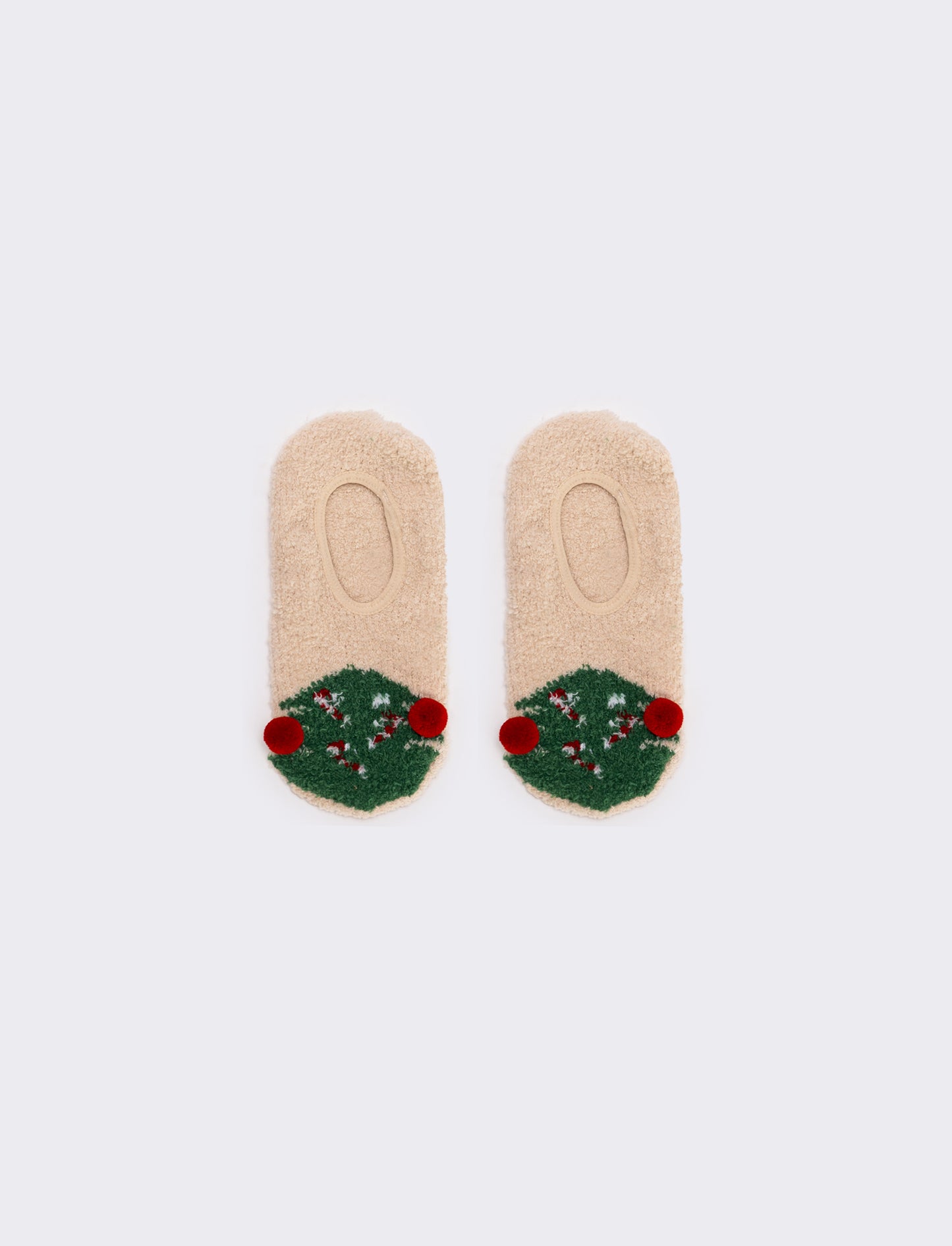 Calzino donna antiscivolo natale renna - Beige