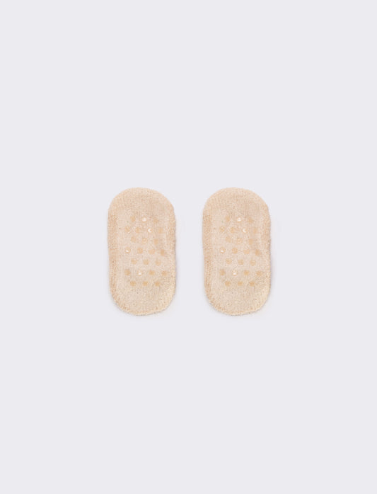 Calzini bambina babbuccia soggetti natalizi - Beige