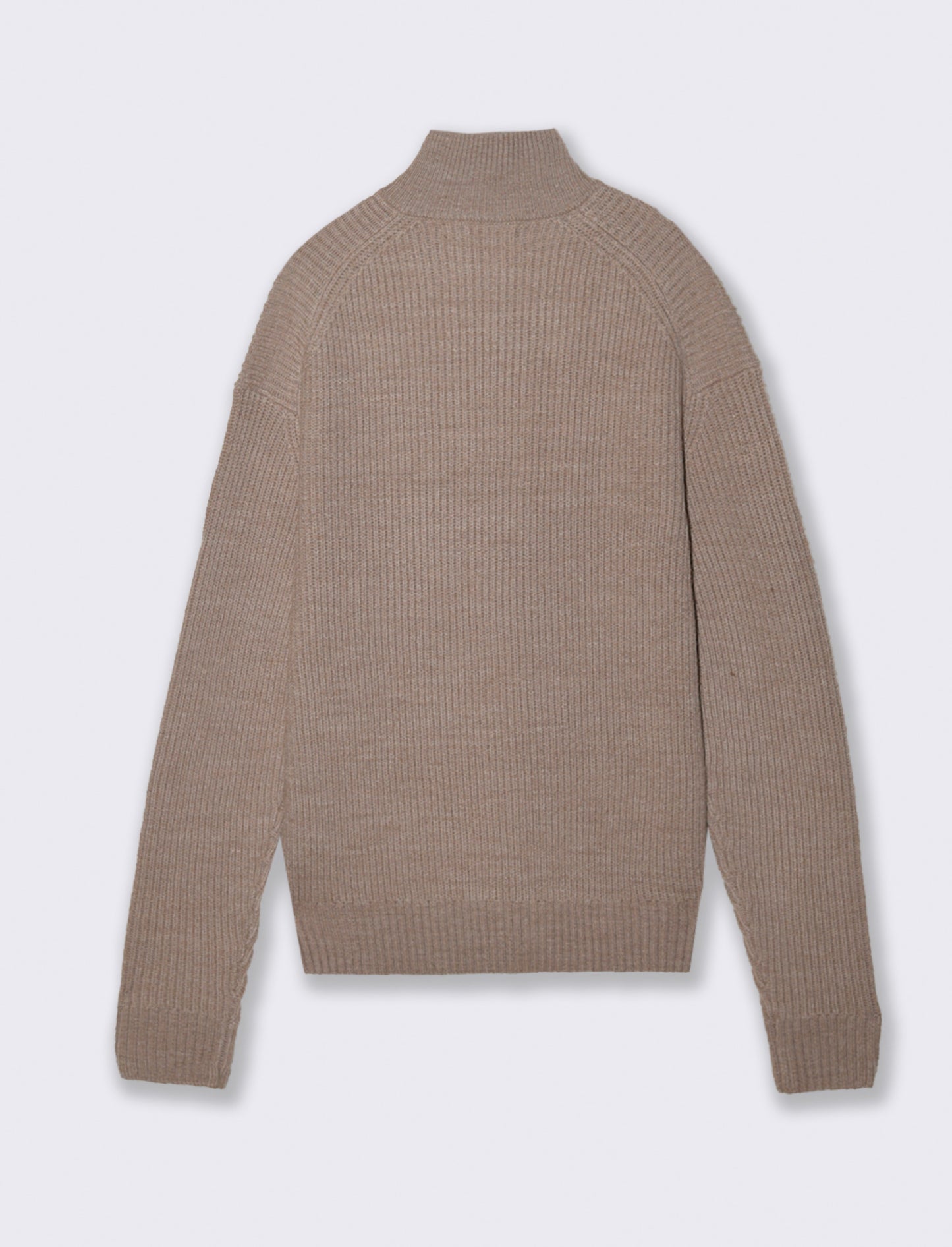 MAGLIA COLLO ALTO E CERNIERA - Beige