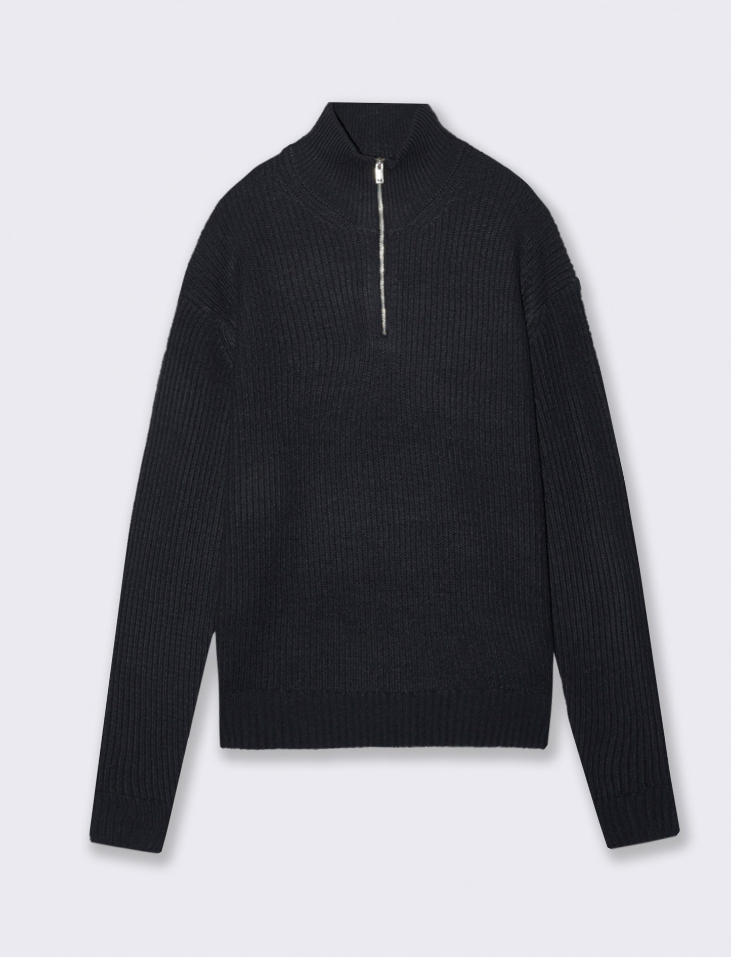 MAGLIA COLLO ALTO E CERNIERA - Blu