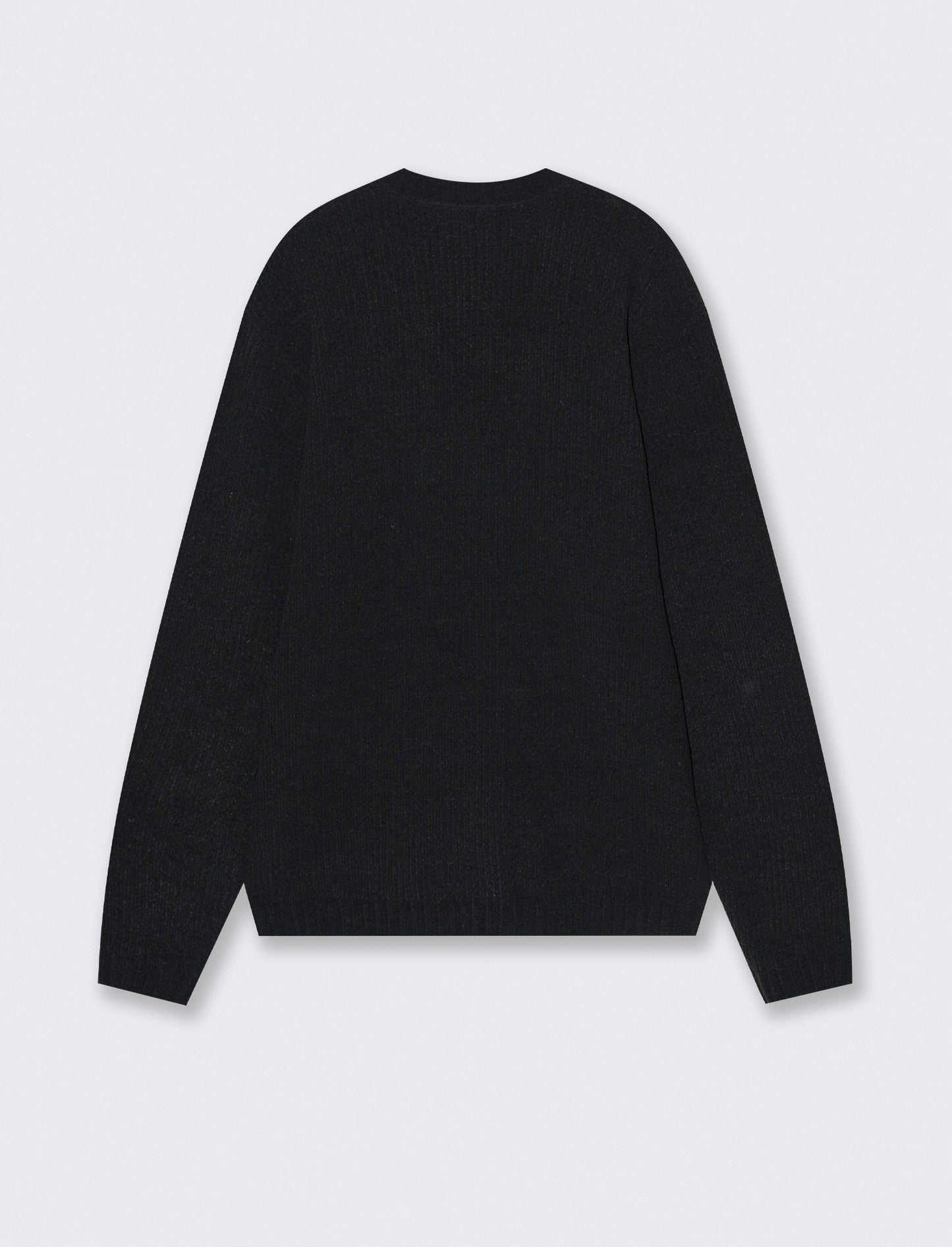 MAGLIA CARDIGAN IN  CINIGLIA A COSTE - Nero