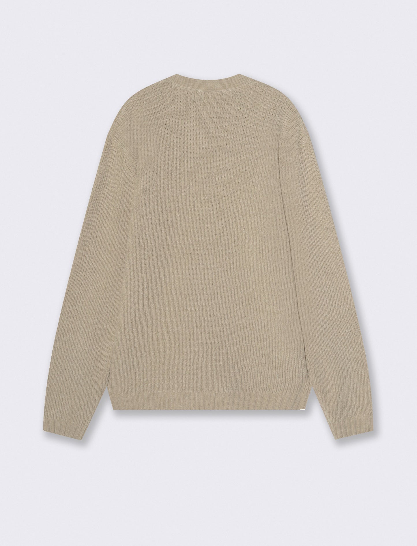 MAGLIA CARDIGAN IN  CINIGLIA A COSTE - Beige