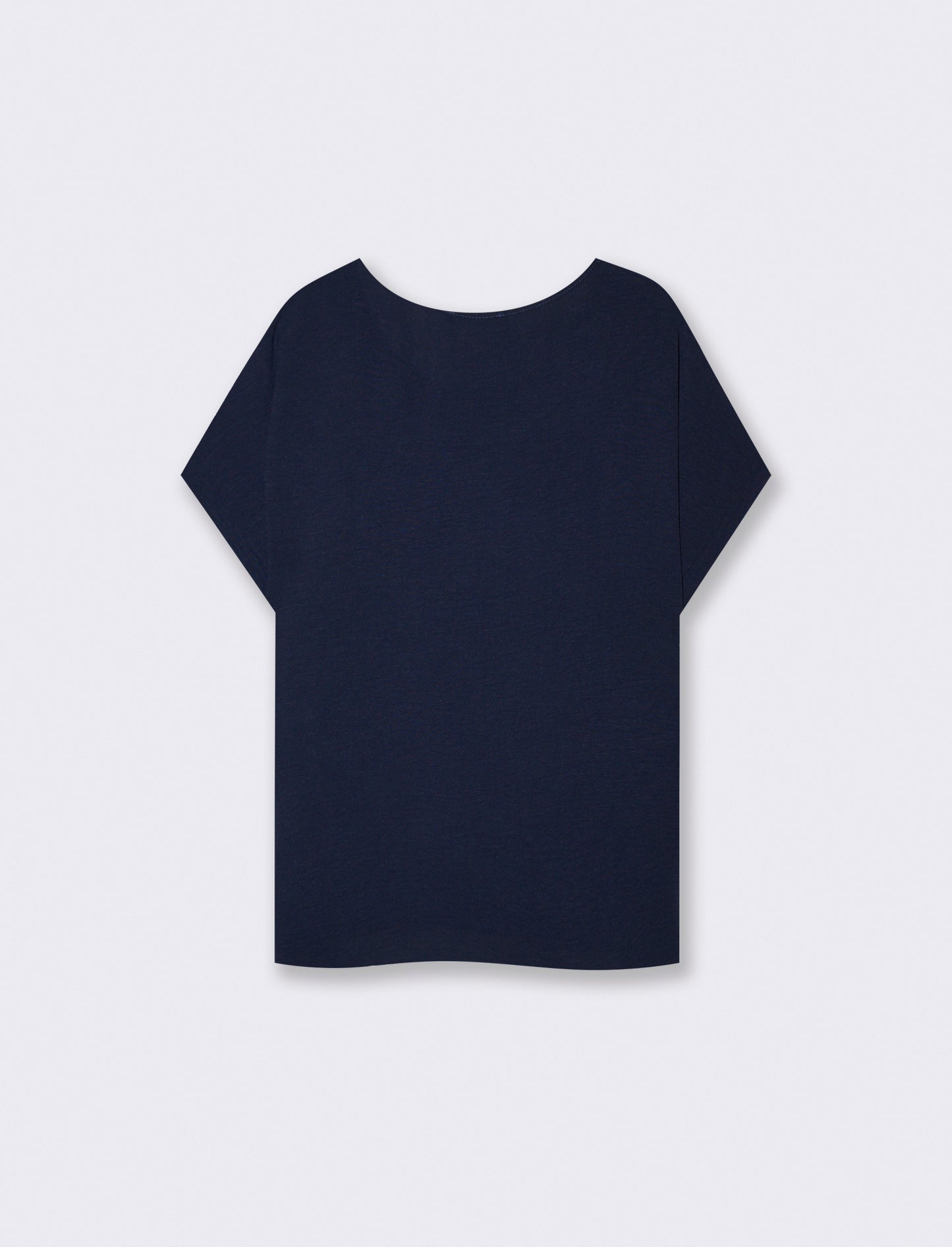 Round neck T-shirt with sleeves - Blue