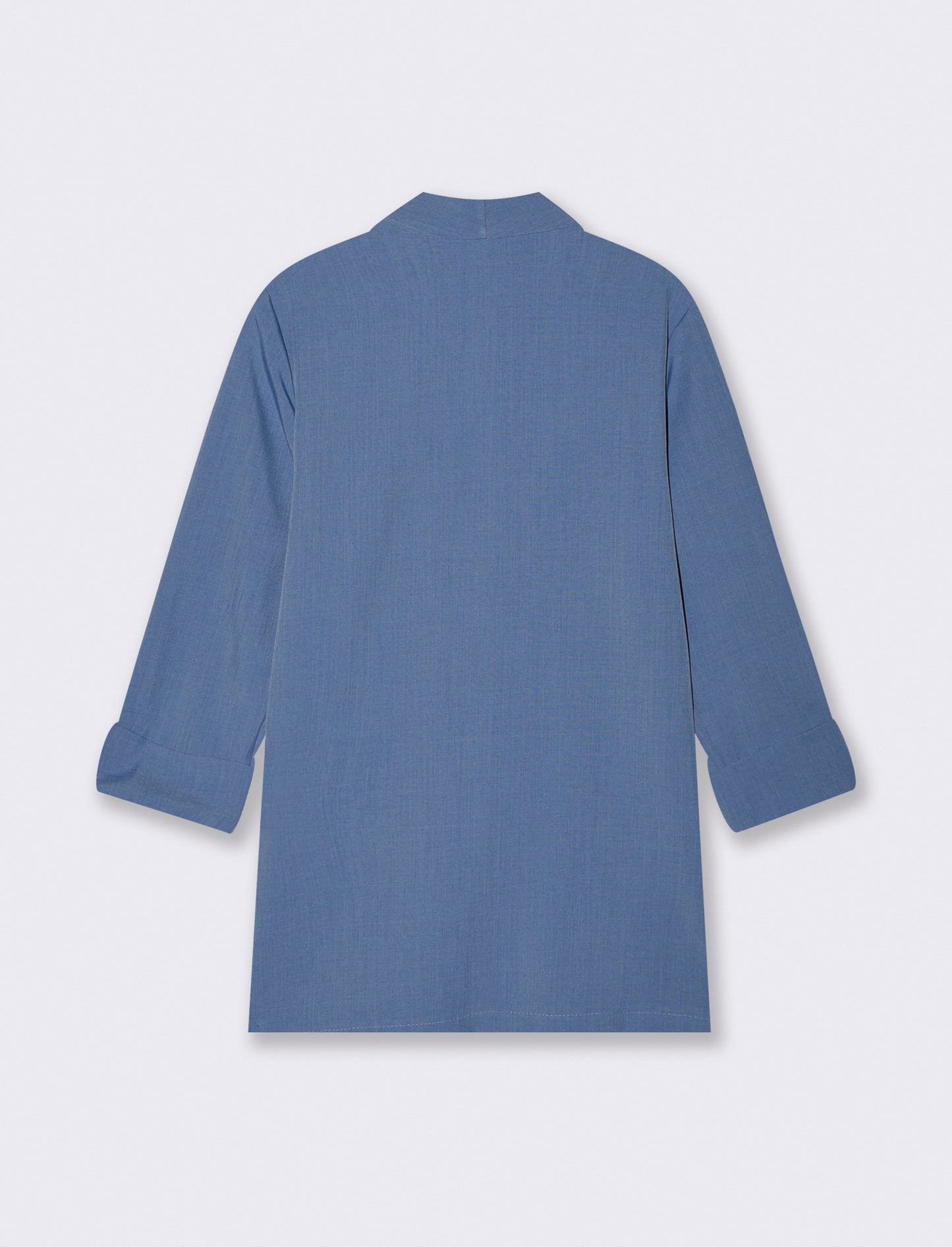 Giacca Manica Tre Quarti Senza Bottoni - Denim