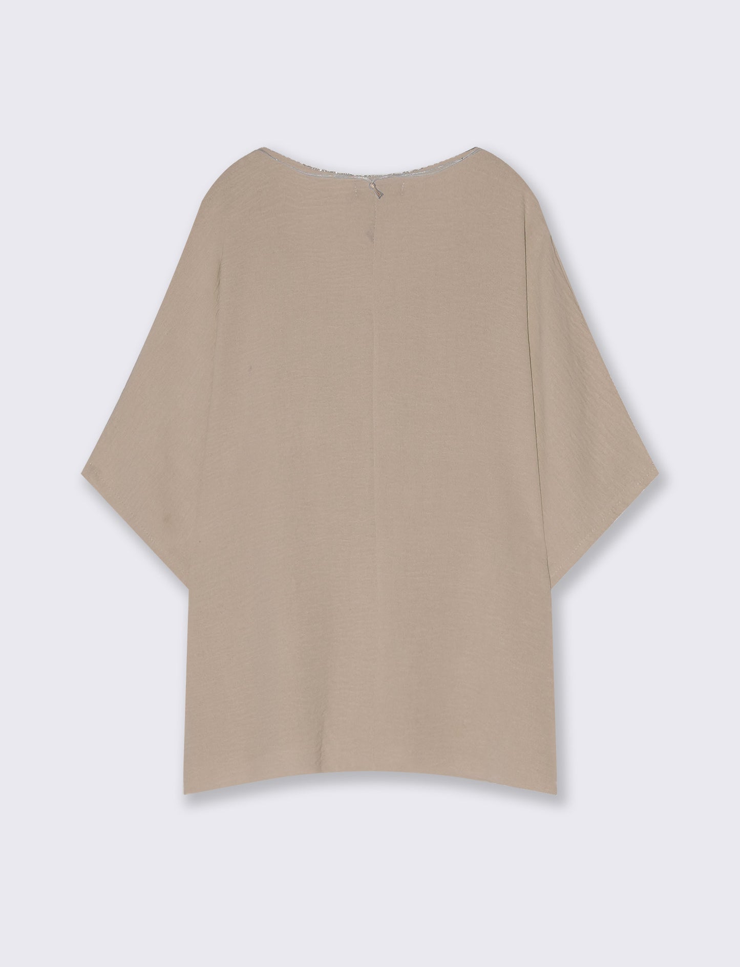 Blusa Vestibilità Ampia e Comoda - Grigio fango