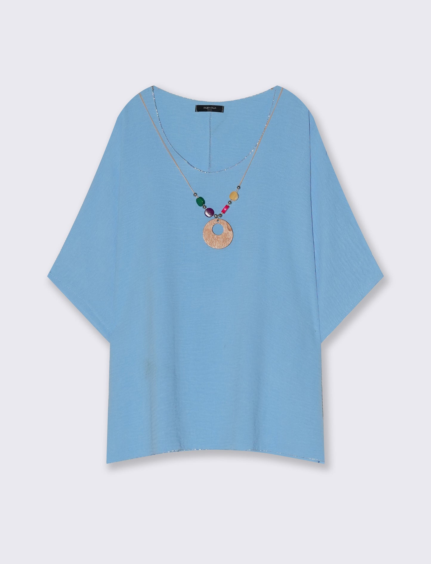 Loose and Comfortable Blouse - Sky blue