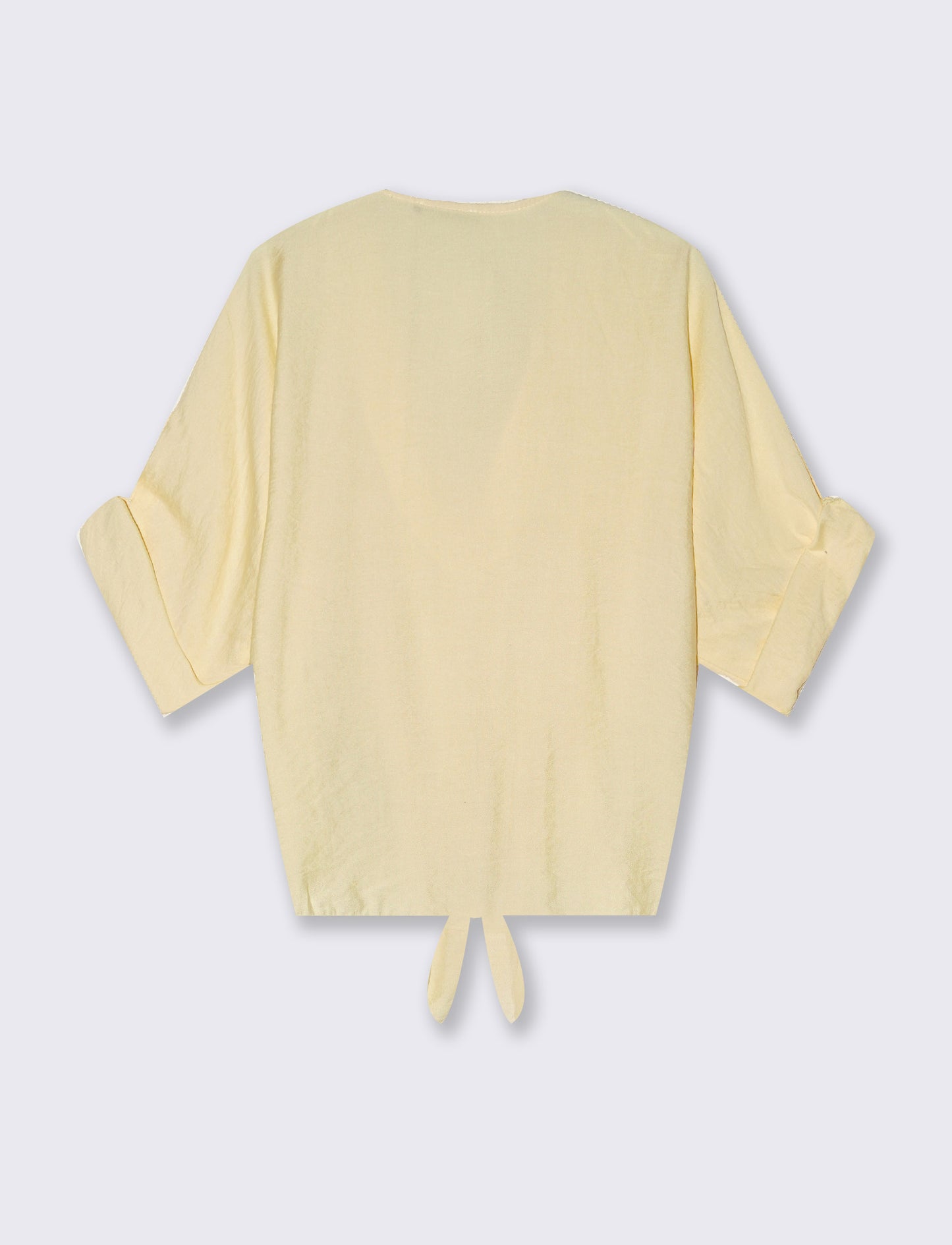 Camicia con fiocco sull'orlo - Giallo