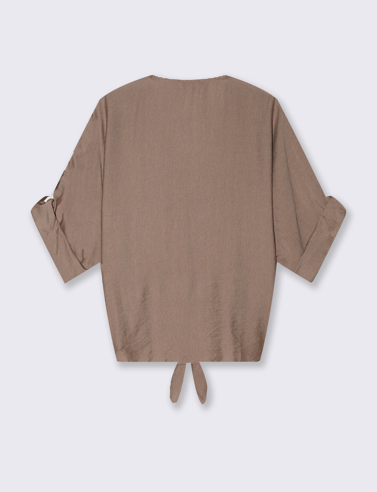 Shirt with bow on the hem - Grey