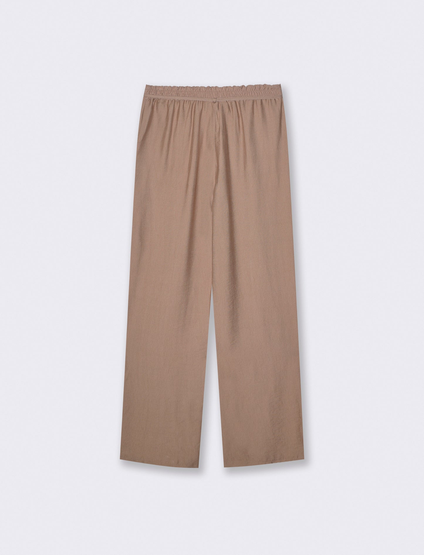 Pantaloni morbidi con coulisse in vita - Grigio fango