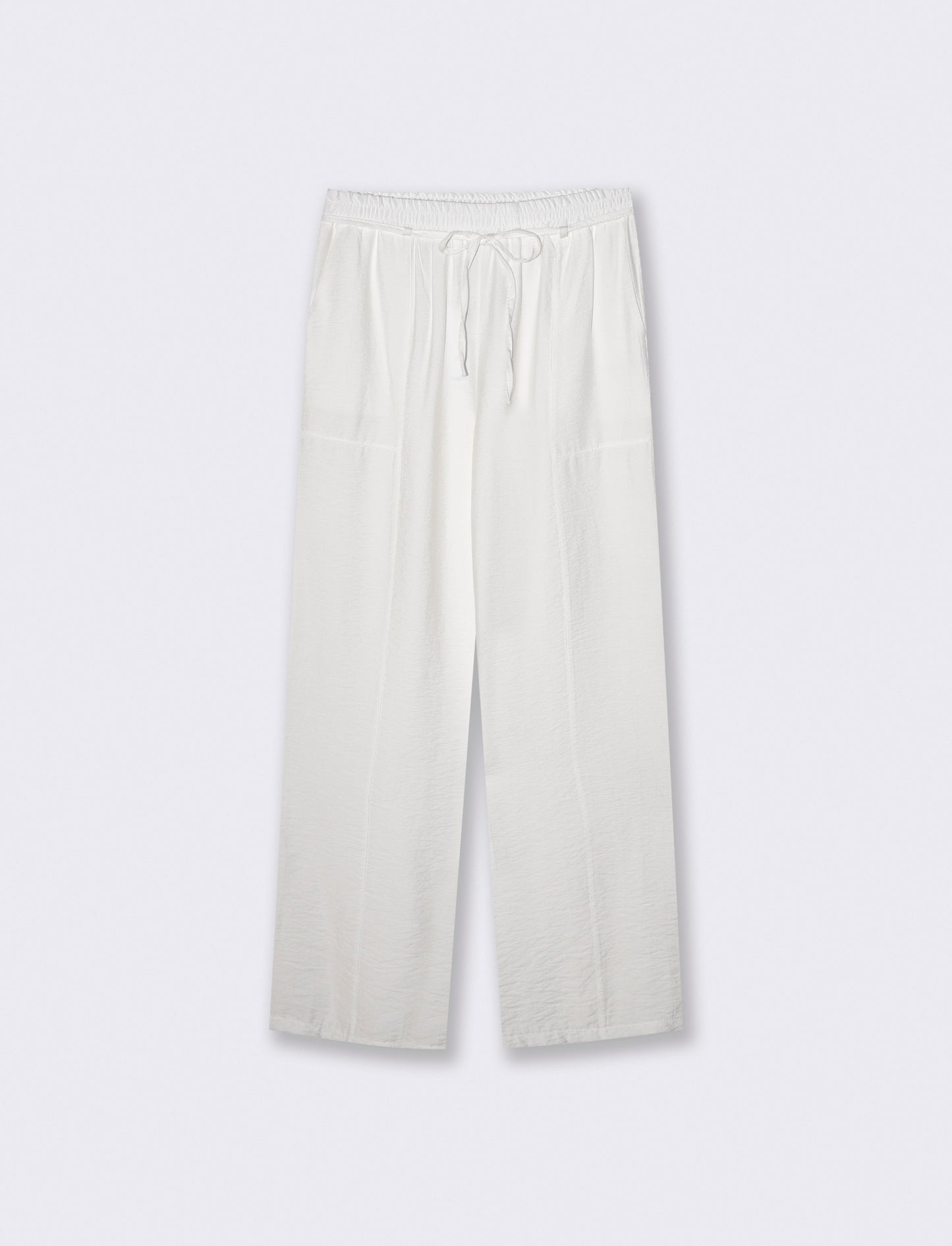 Pantaloni morbidi con coulisse in vita - Bianco