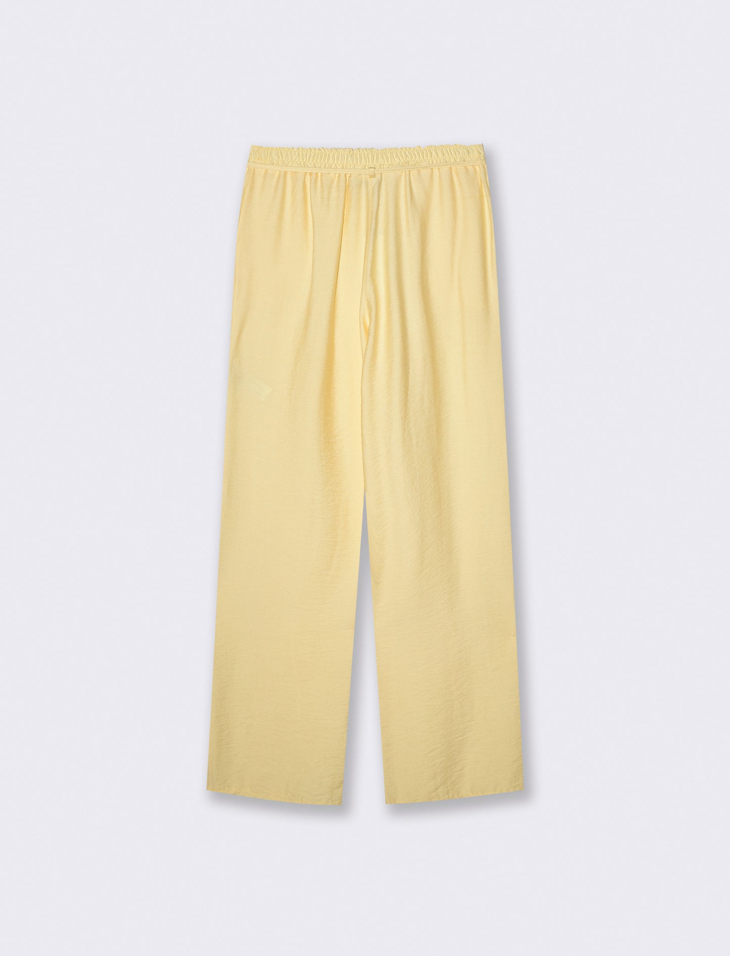Pantaloni morbidi con coulisse in vita - Giallo