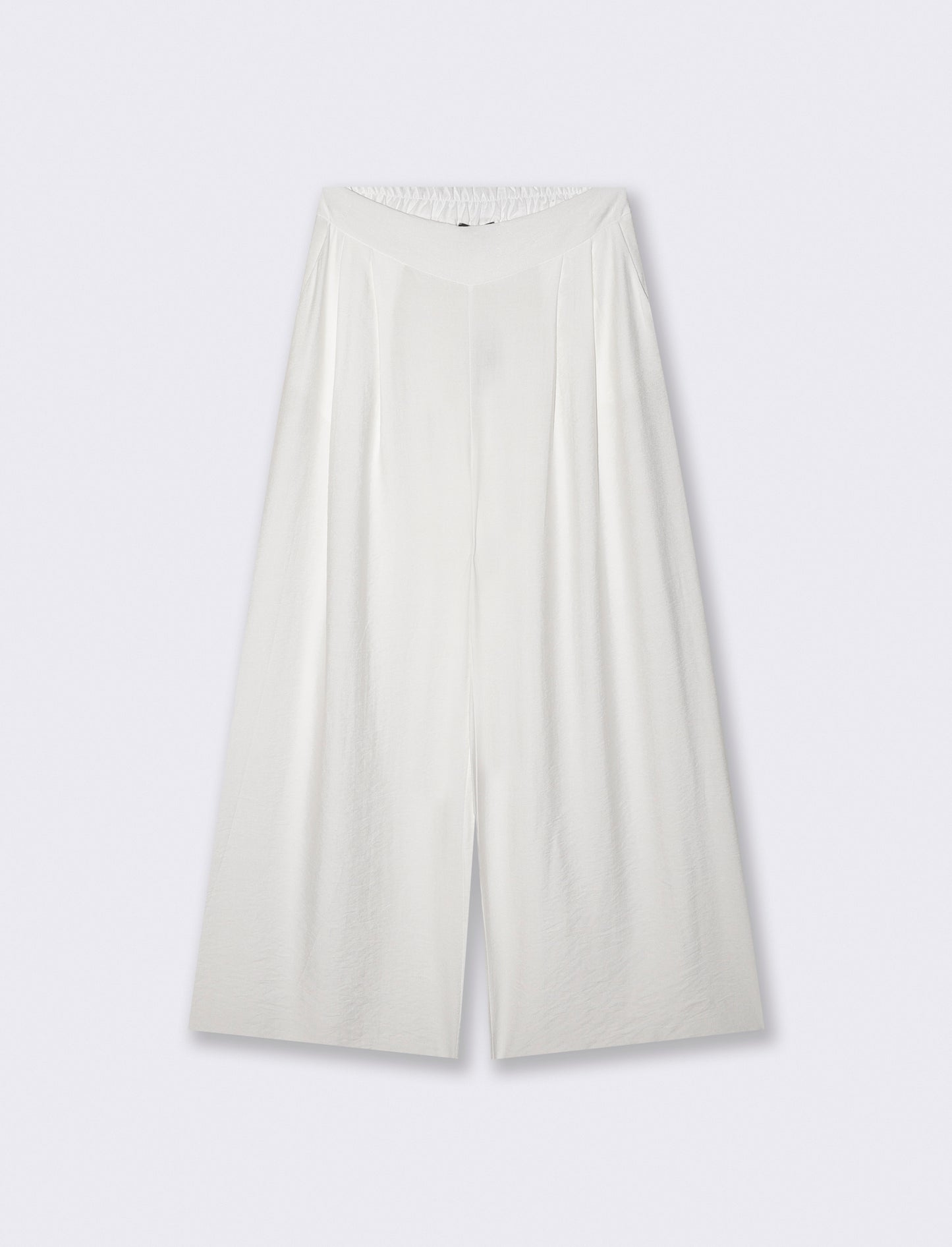 Soft Pants with Wide Fit - White