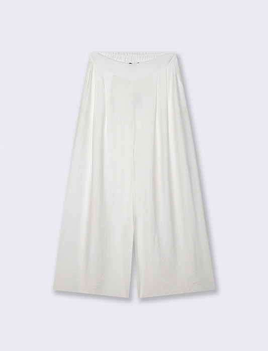 Pantaloni Morbidi con Vestibilità Ampia - Bianco latte