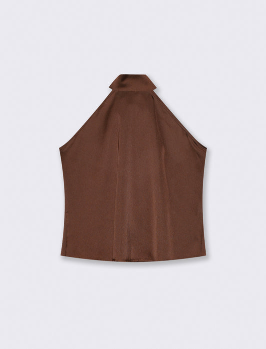 Top scollo all'americana morbido - Moro