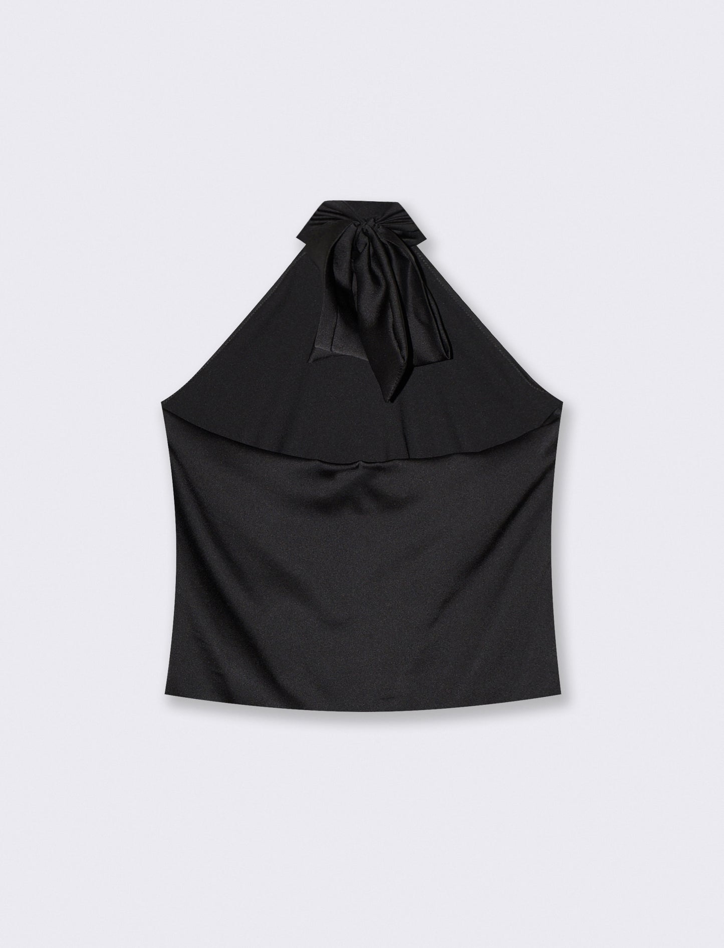 Top scollo all'americana morbido - Nero