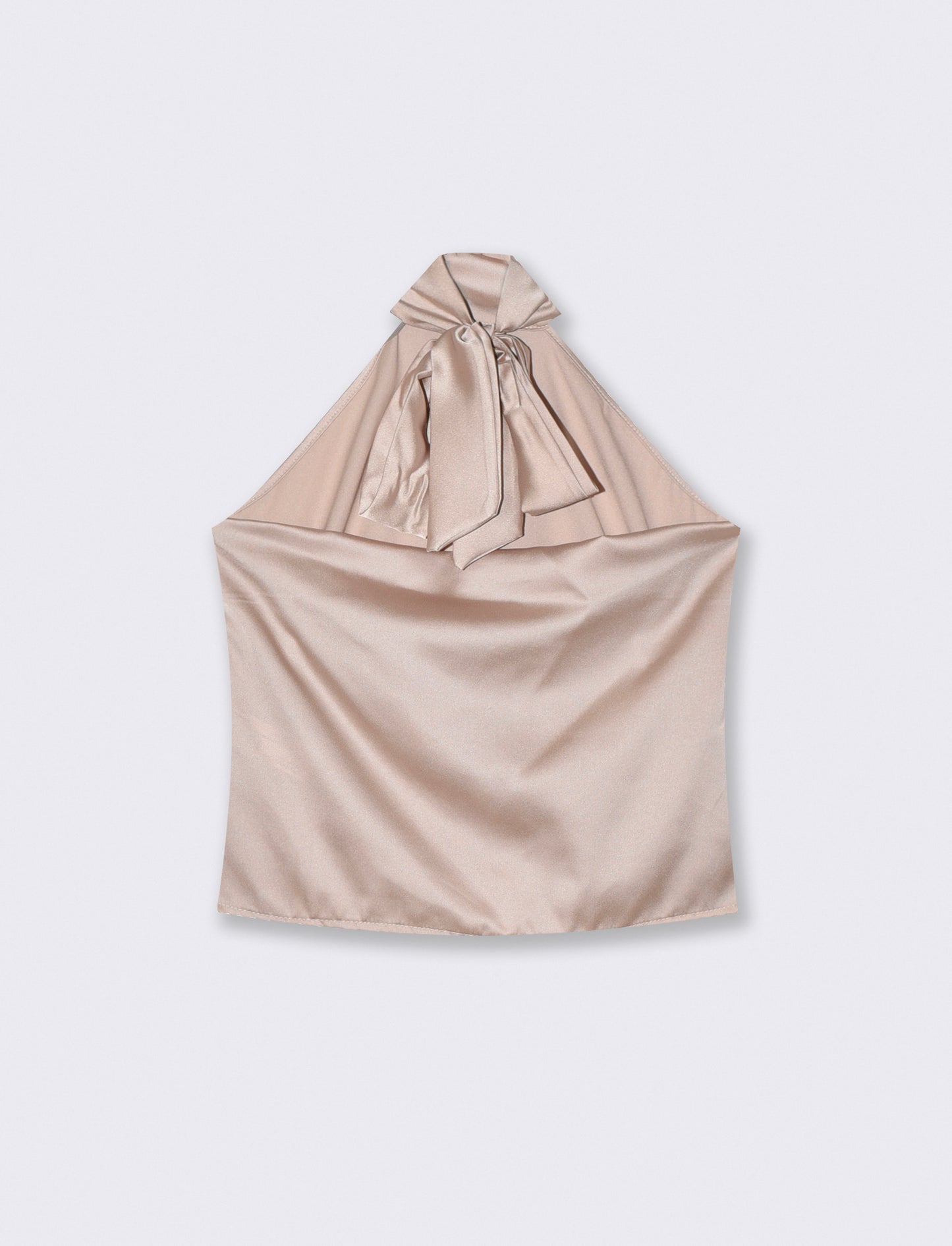 Top scollo all'americana morbido - Beige champagne
