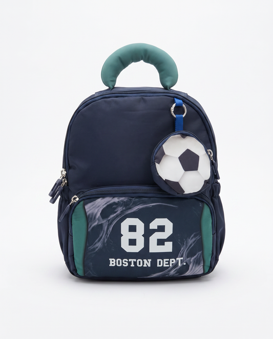 Zainetto bambino con tasche e portamonete - Blu