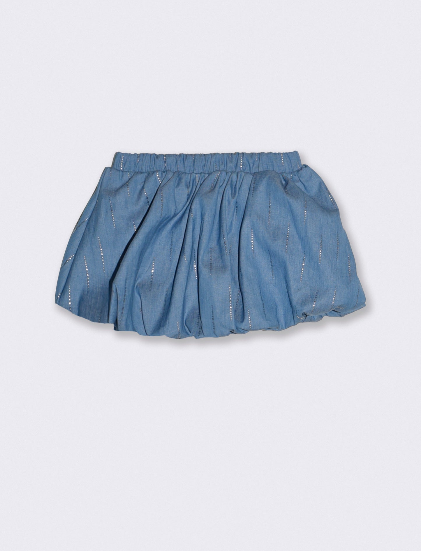Gonna palloncino neonata leggera e fresca - Denim