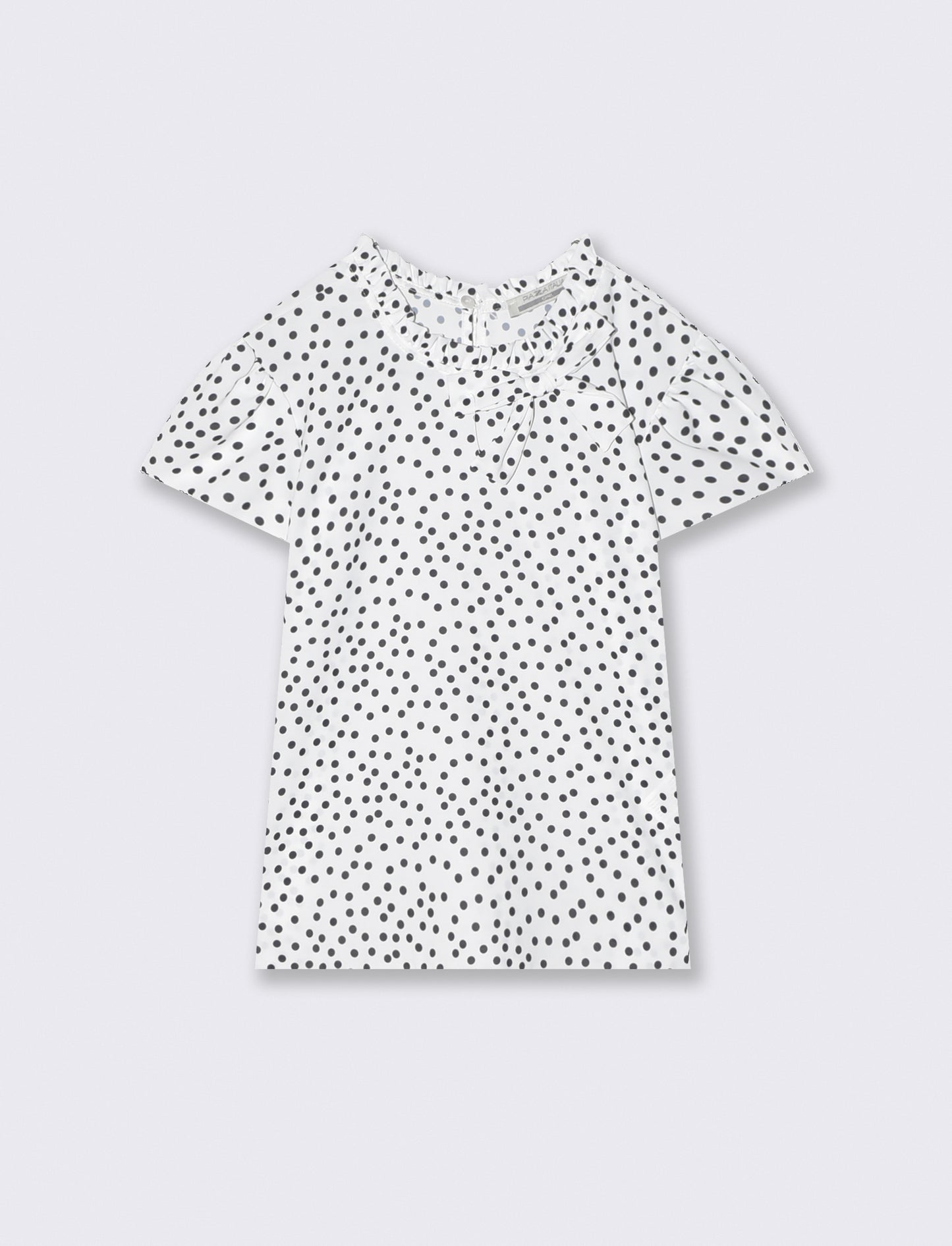 Camicia a pois con fiocco decorativo - Fantasia