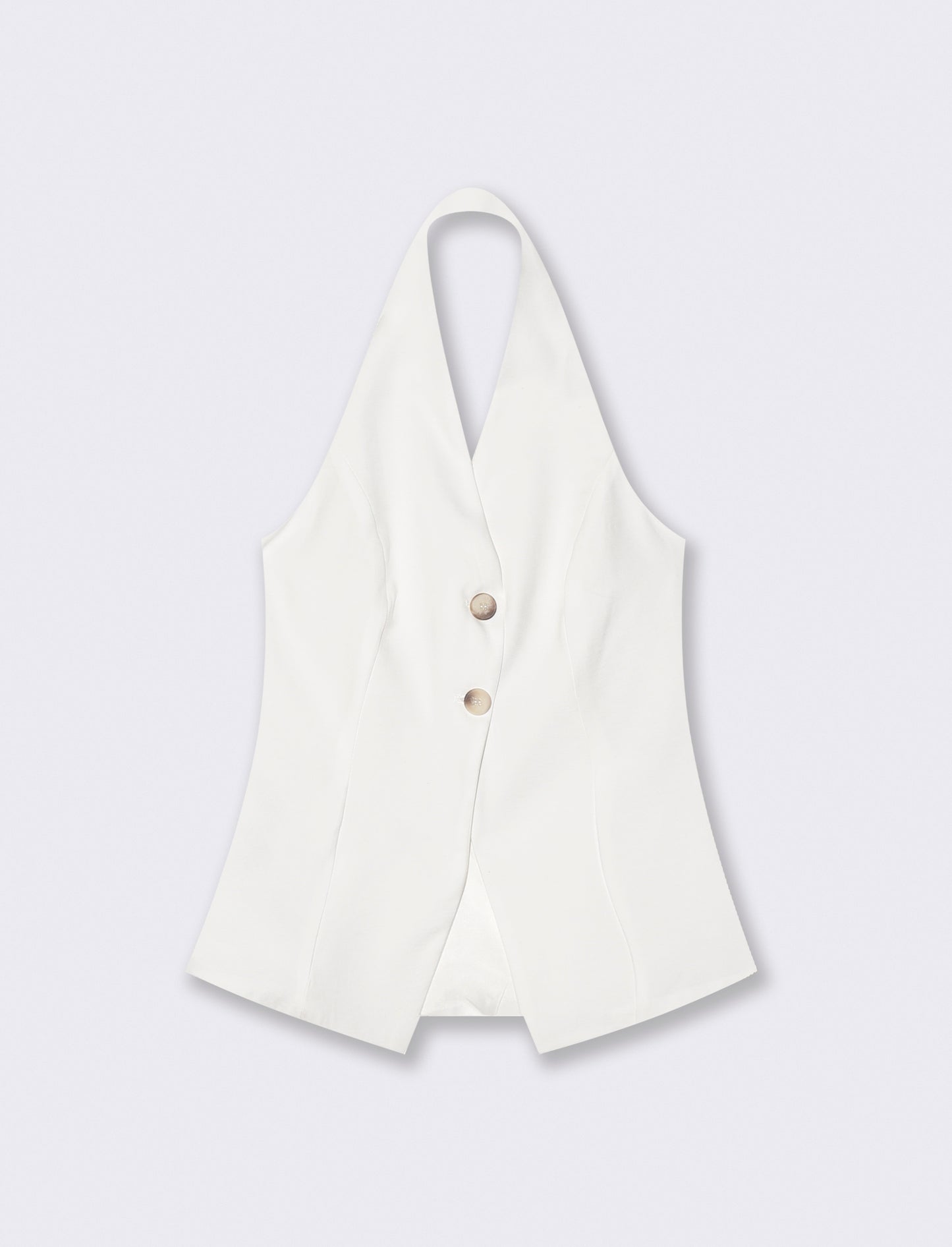 Gilet con scollo sulla schiena - Bianco