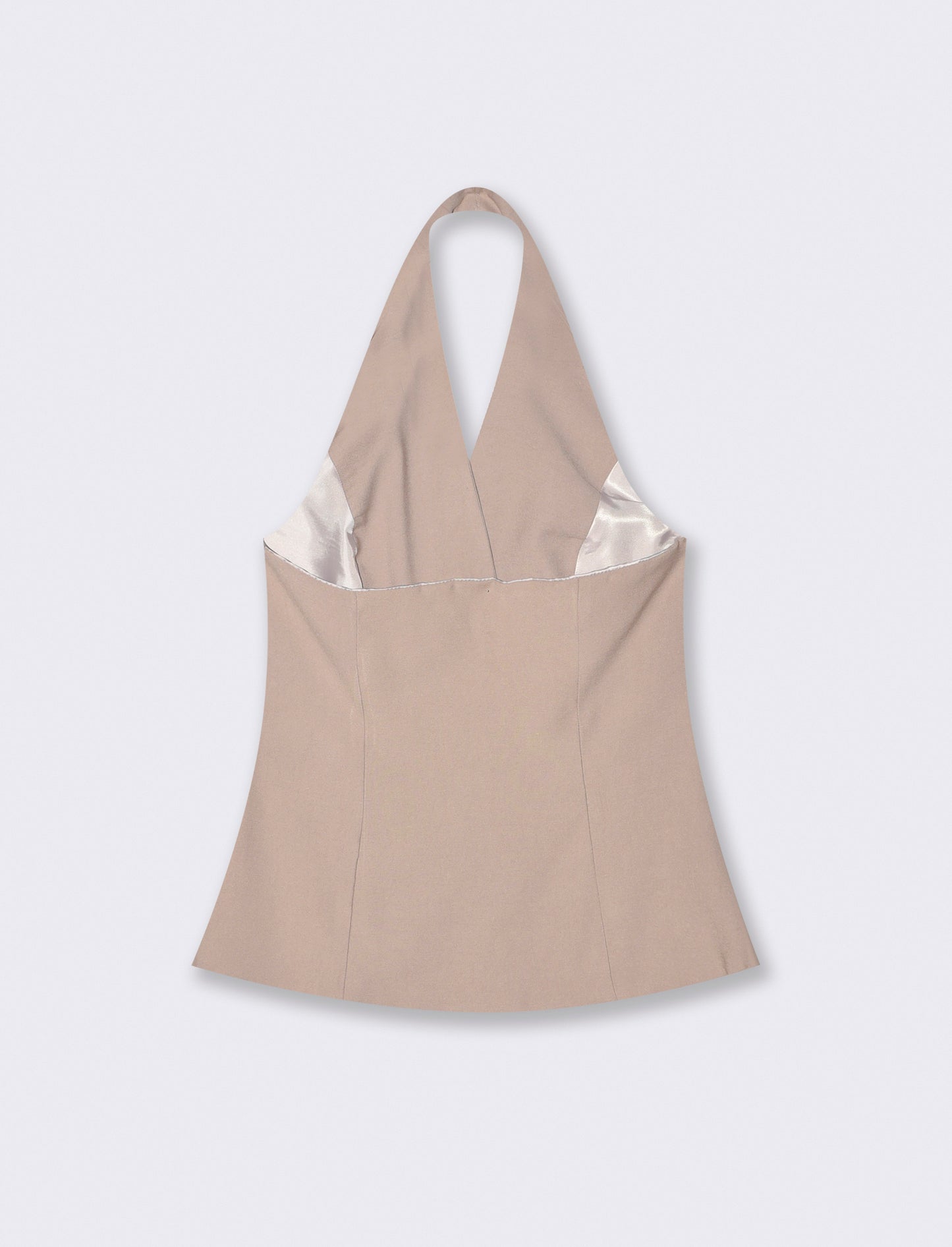 Gilet con scollo sulla schiena - Grigio fango