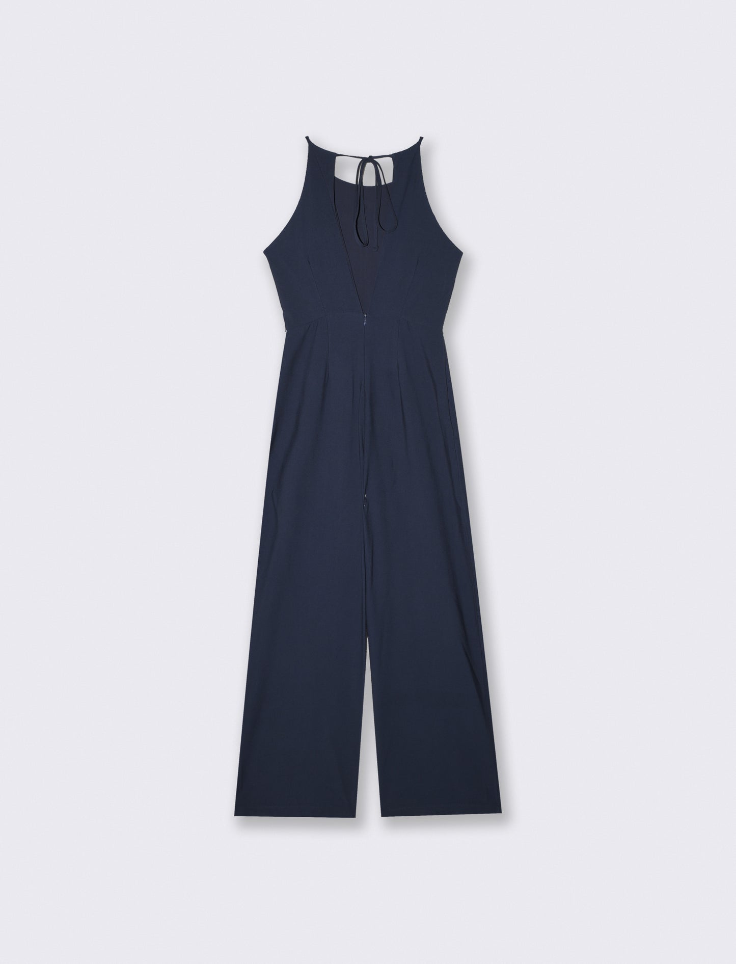 Full Jumpsuit with Thin Straps - Blue