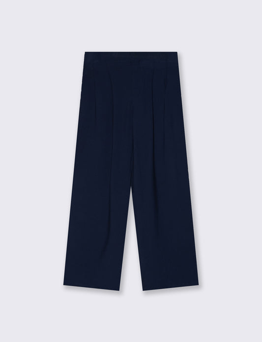 Pantalone Dritto con Pinces - Blu